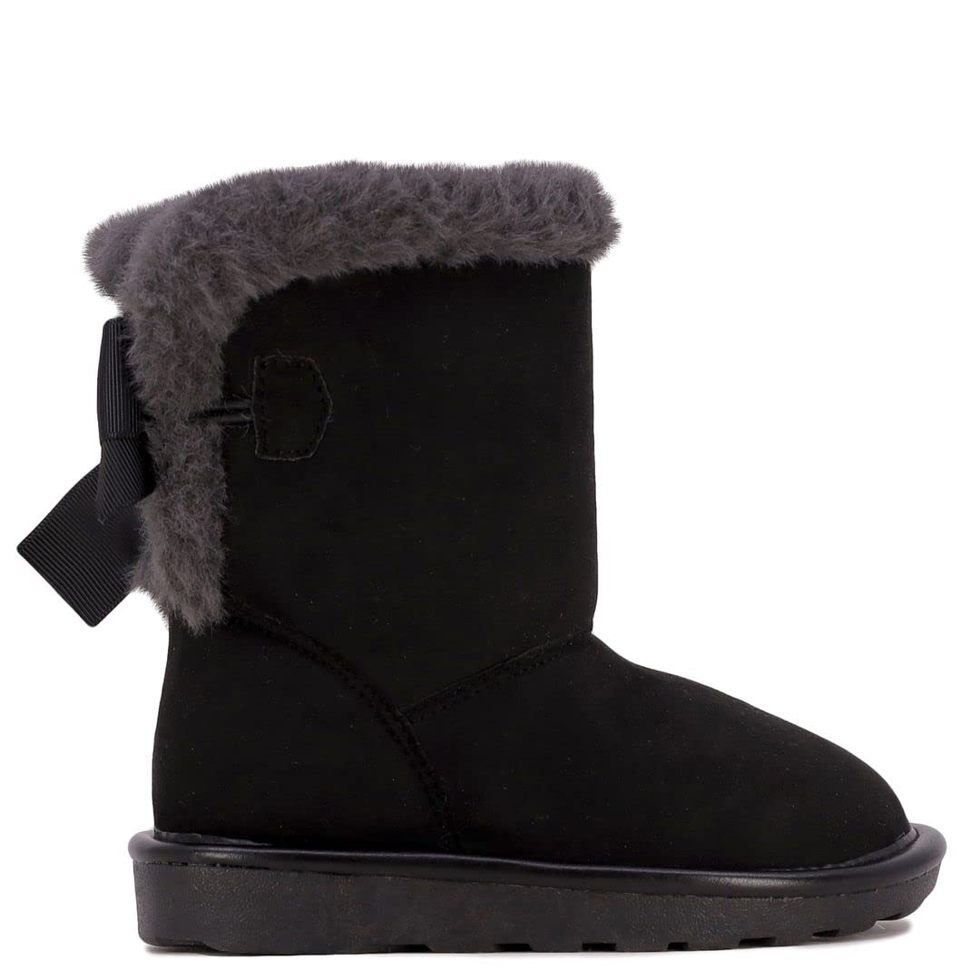 London Fog Girls' Toddler Derby Street Fashion Boots - Fur Lined Warm Winter Boots for Kids, Non-Slip Sole, Waterproof - Perfect for Snow Play, School & Outdoor Activities