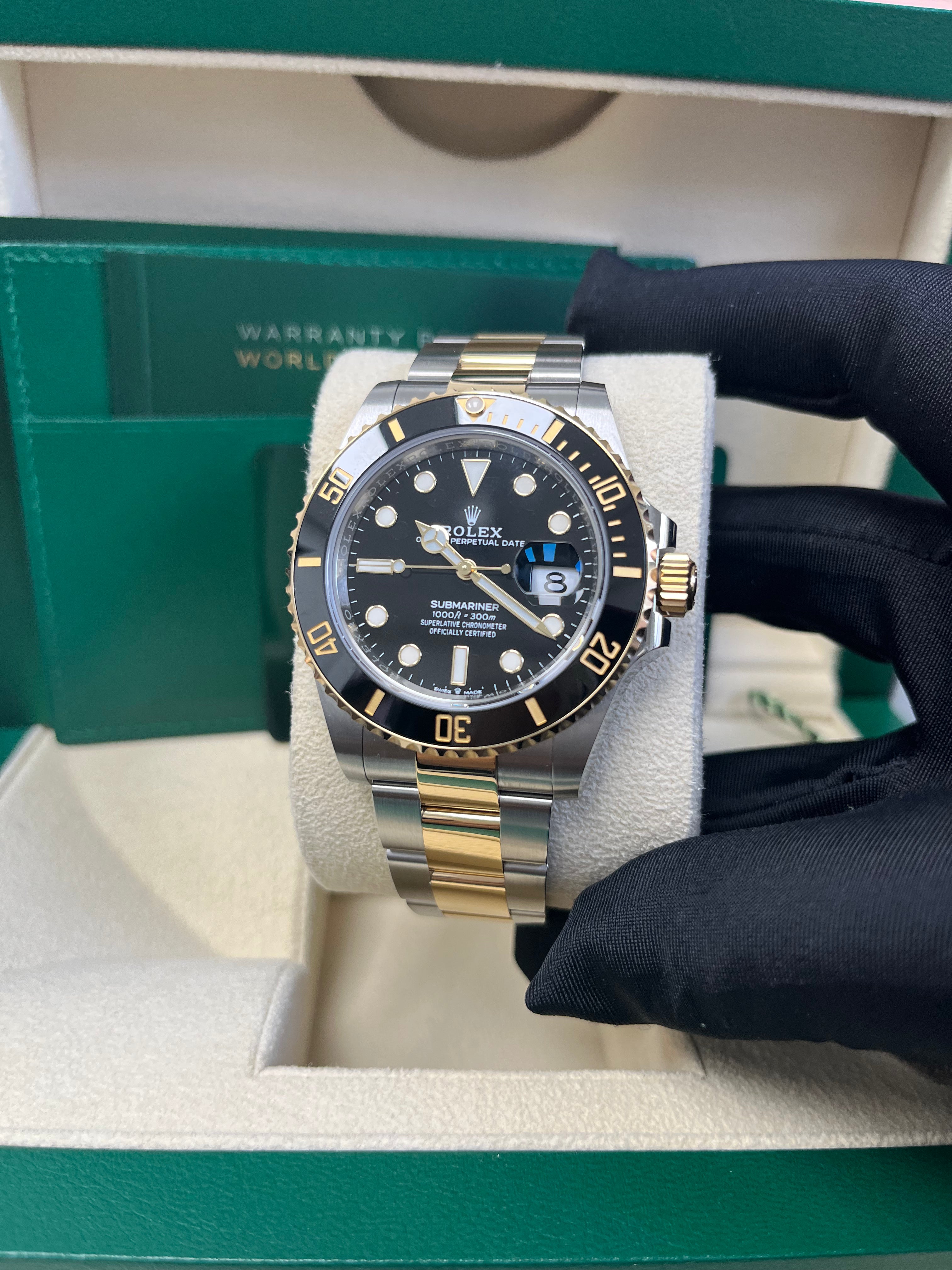 Rolex Submariner Two Tone Stainless Steel & Yellow Gold Watch - Black Dial with Ceramic Bezel (Ref# 126613LN) | Luxury Diving Watch for Men, Perfect for Professional Divers & Formal Occasions