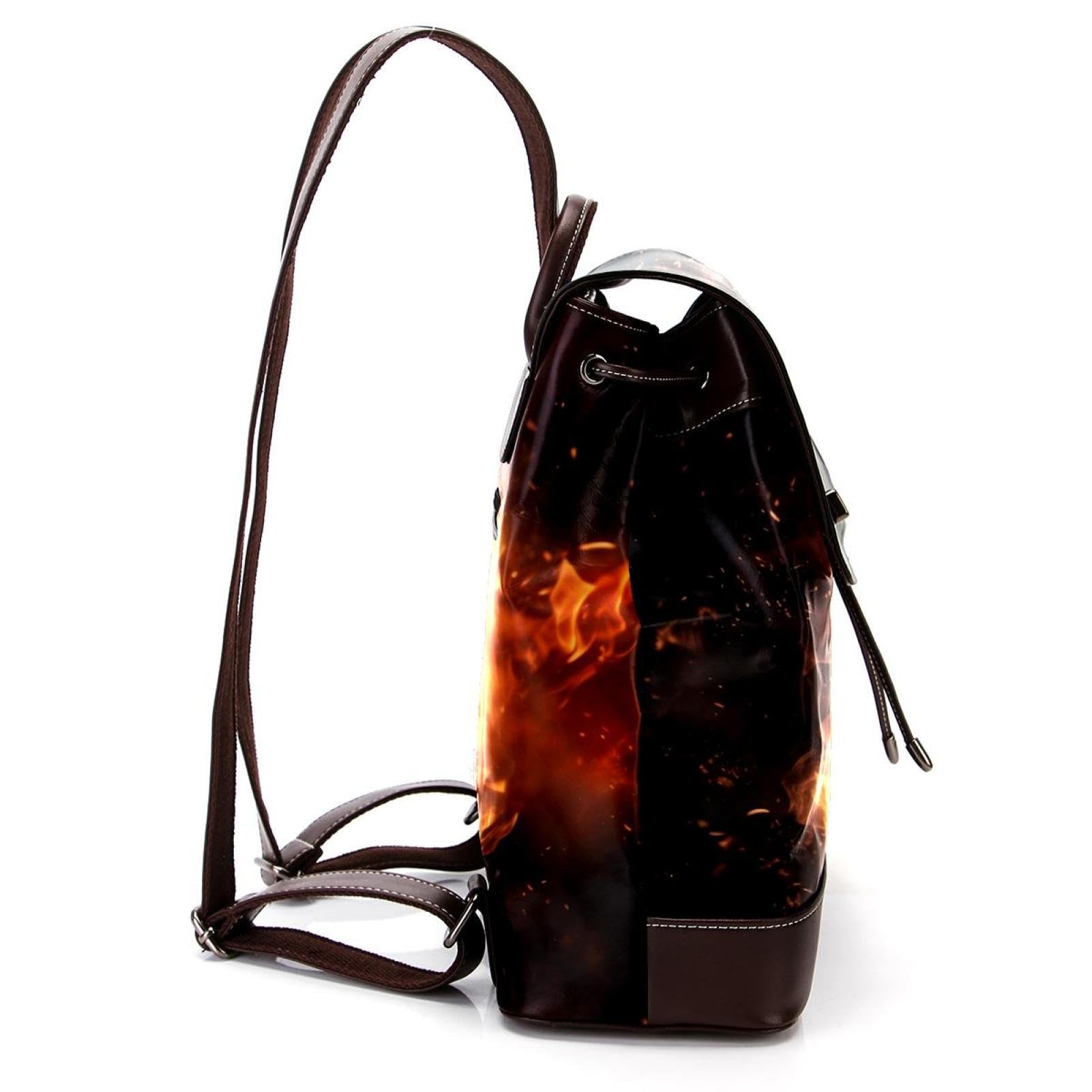 Stylish Travel Backpacks for Women & Men - Flame Retro Basketball Design Backpack for School, Work, Gym & Outdoor Adventures