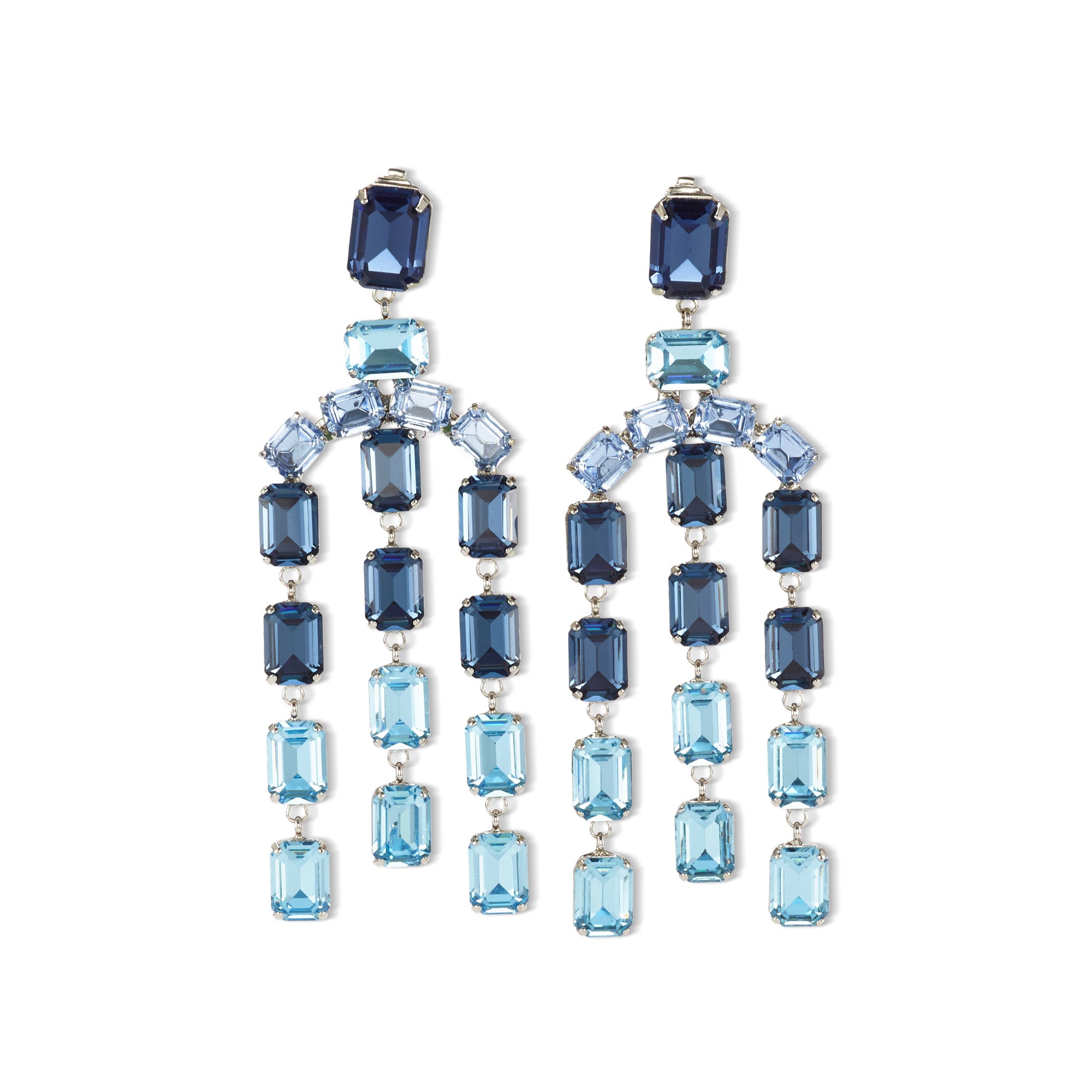 Mika Crystal Chandelier Earrings for Women - Elegant Dangling Drop Earrings with Sparkling Rhinestones - Perfect for Weddings, Parties & Evening Events