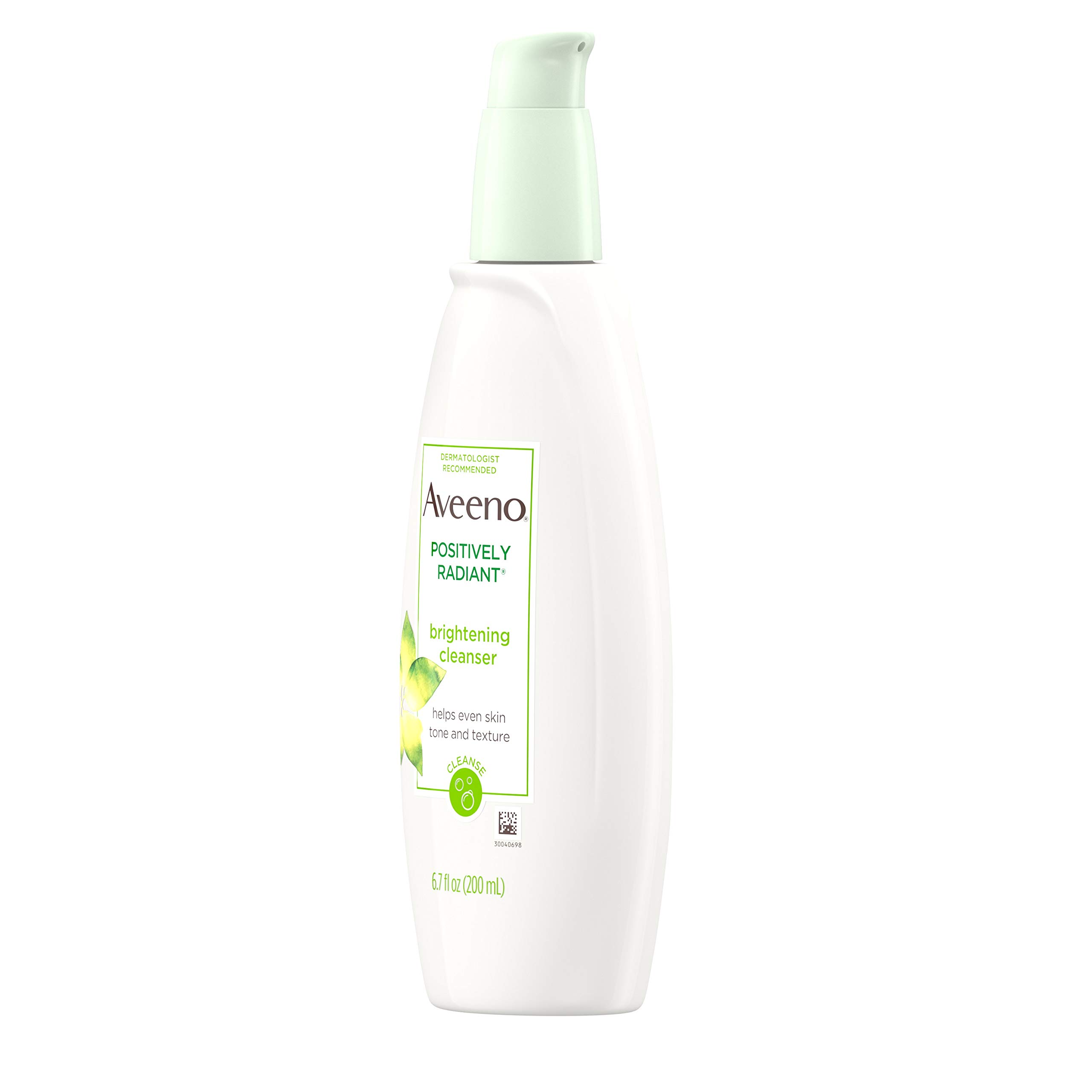 Aveeno Positively Radiant Brightening Facial Cleanser for Sensitive Skin - Non-Comedogenic, Oil-Free & Hypoallergenic Face Wash - 6.7 fl oz (2 Pack) - Gentle Daily Cleansing for Brighter, Healthier Skin