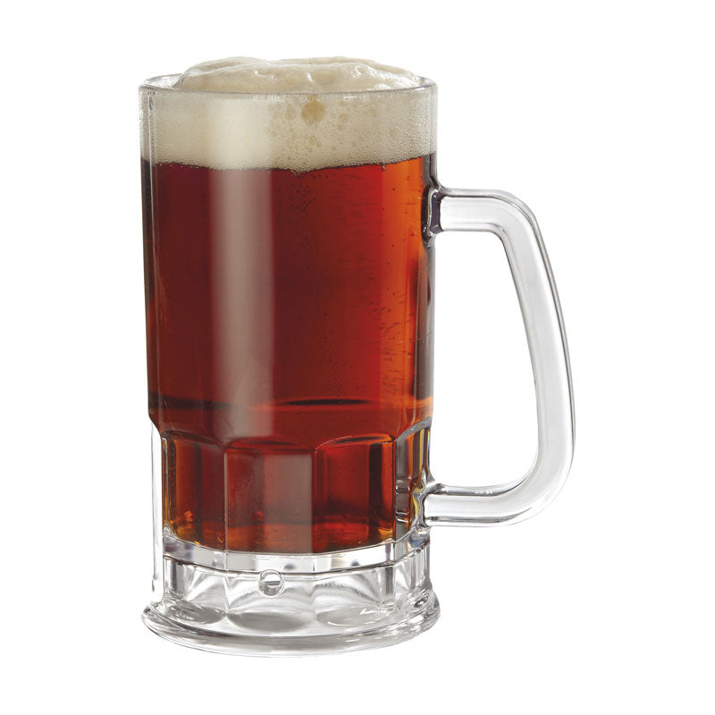 20 oz. SAN Plastic Beer Mug - Durable & Shatterproof for Outdoor Parties, Camping, and BBQs - GET 00085 CL