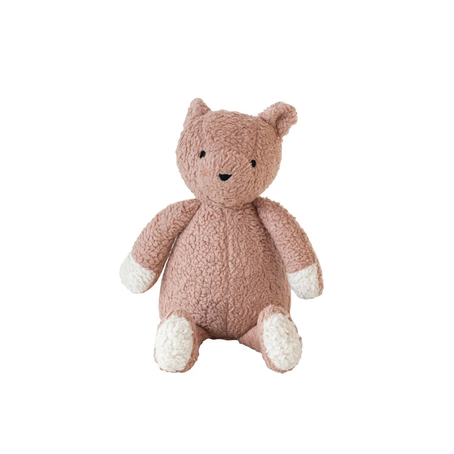 Cozy Cotton Sherpa Bear Plush Toy - Soft & Cuddly Stuffed Animal for Kids & Adults - Perfect for Gifts, Nursery Decor, and Snuggling