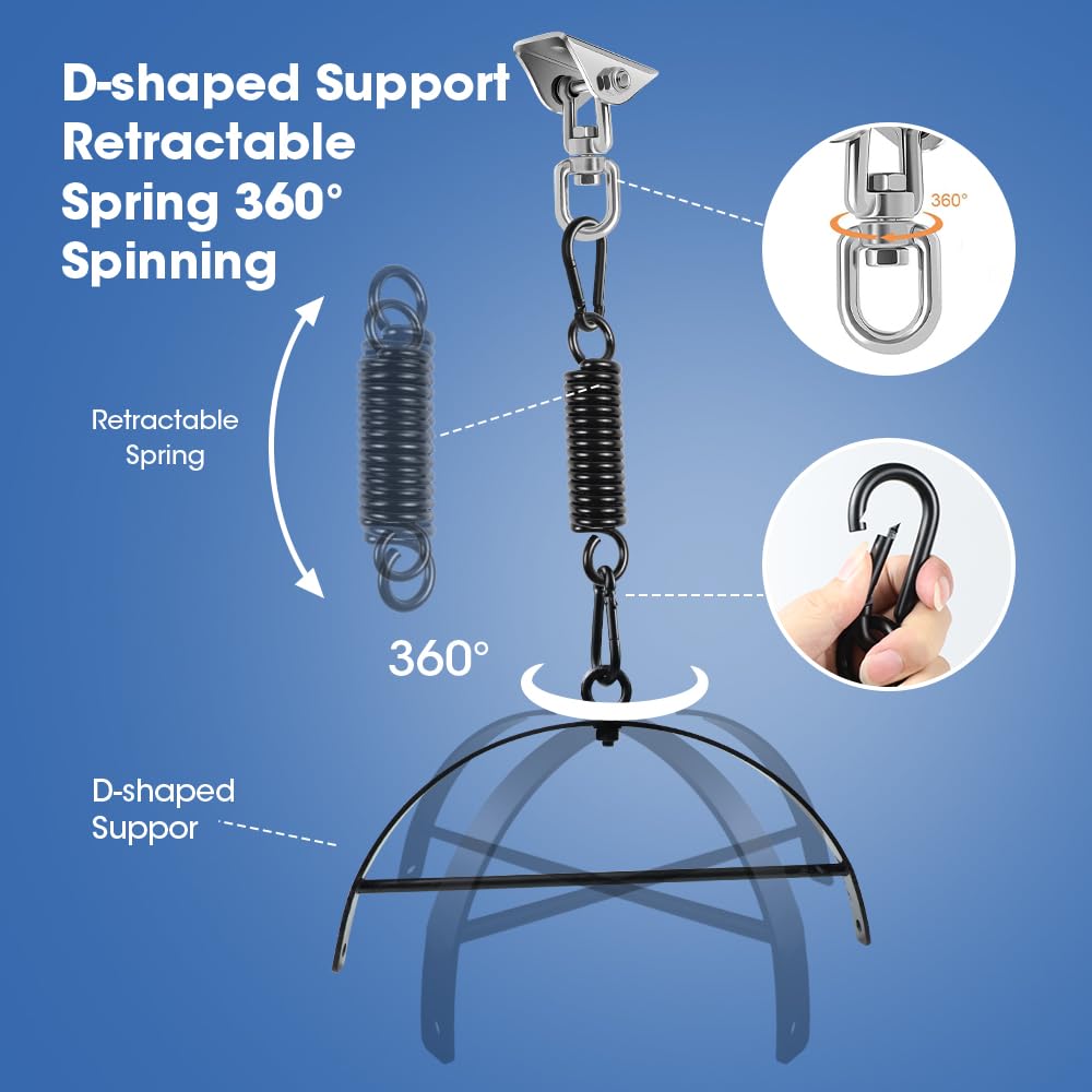 360° Spinning Adjustable Sex Swing for Couples - 2-in-1 BDSM Bondage Restraint with Premium Stand & Comfortable Thick Straps | Bedroom, Adult Play, Spice Up Relationship, BDSM Scenes