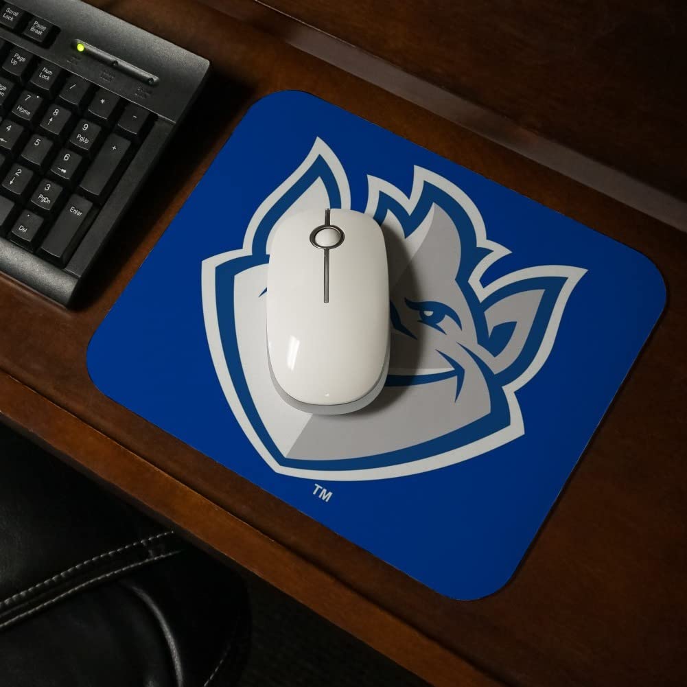 Saint Louis University Billiken Logo Low Profile Thin Gaming Mouse Pad - Non-Slip Rubber Base for PC, Laptop, Office & Home Use