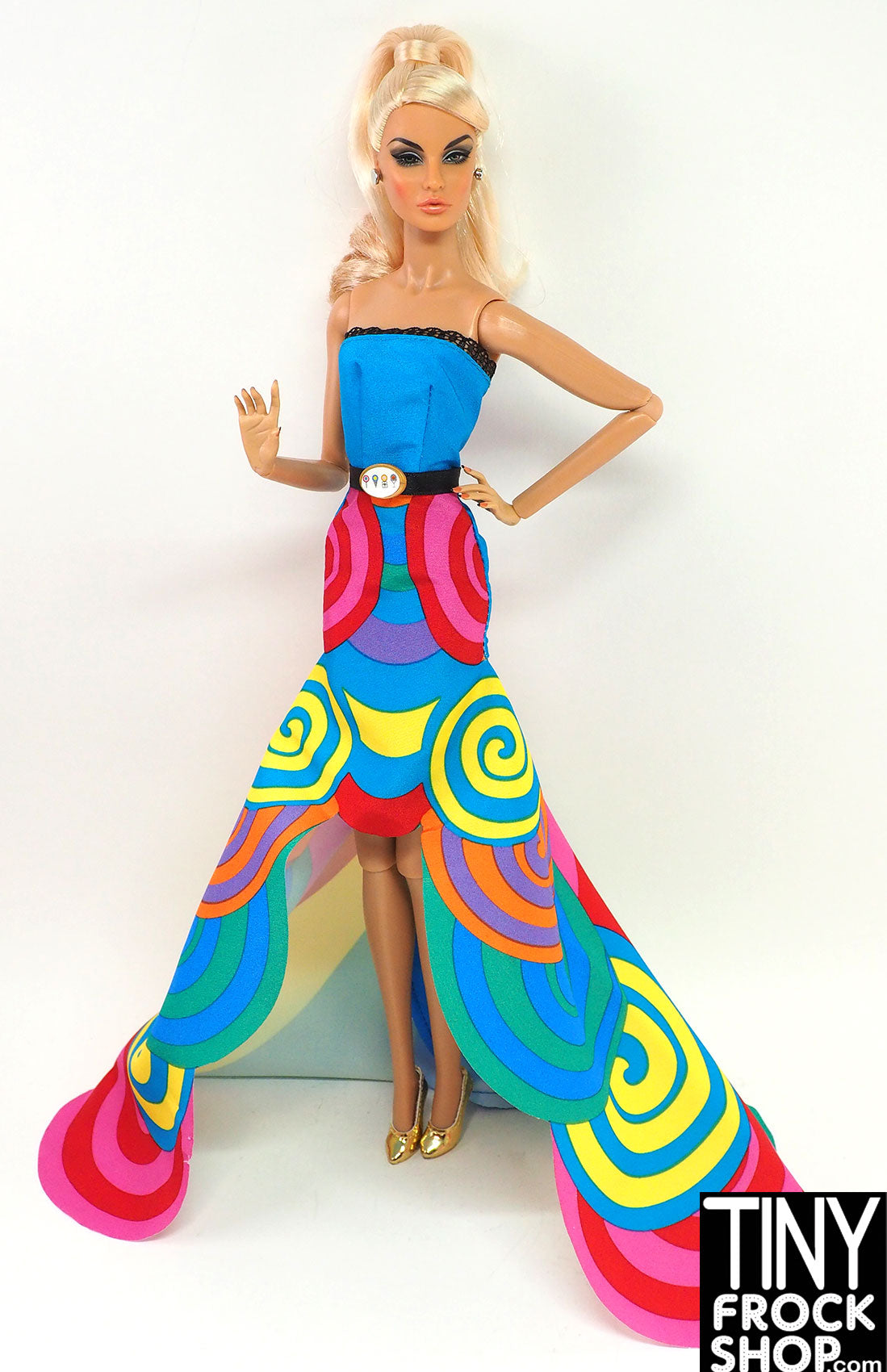 12-Pack Fashion Doll Candy Bar Print Dresses - Cute Outfits for Barbie & 18