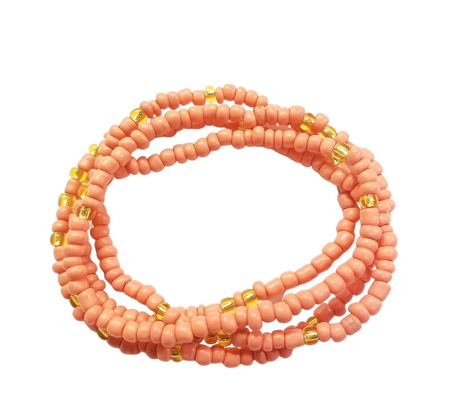 African Waist Beads for Women - Stretchable Seed Bead Belly Chain Body Jewelry - Minimalist Tribal Accessory for Belly Dance, Festival, and Boho Fashion