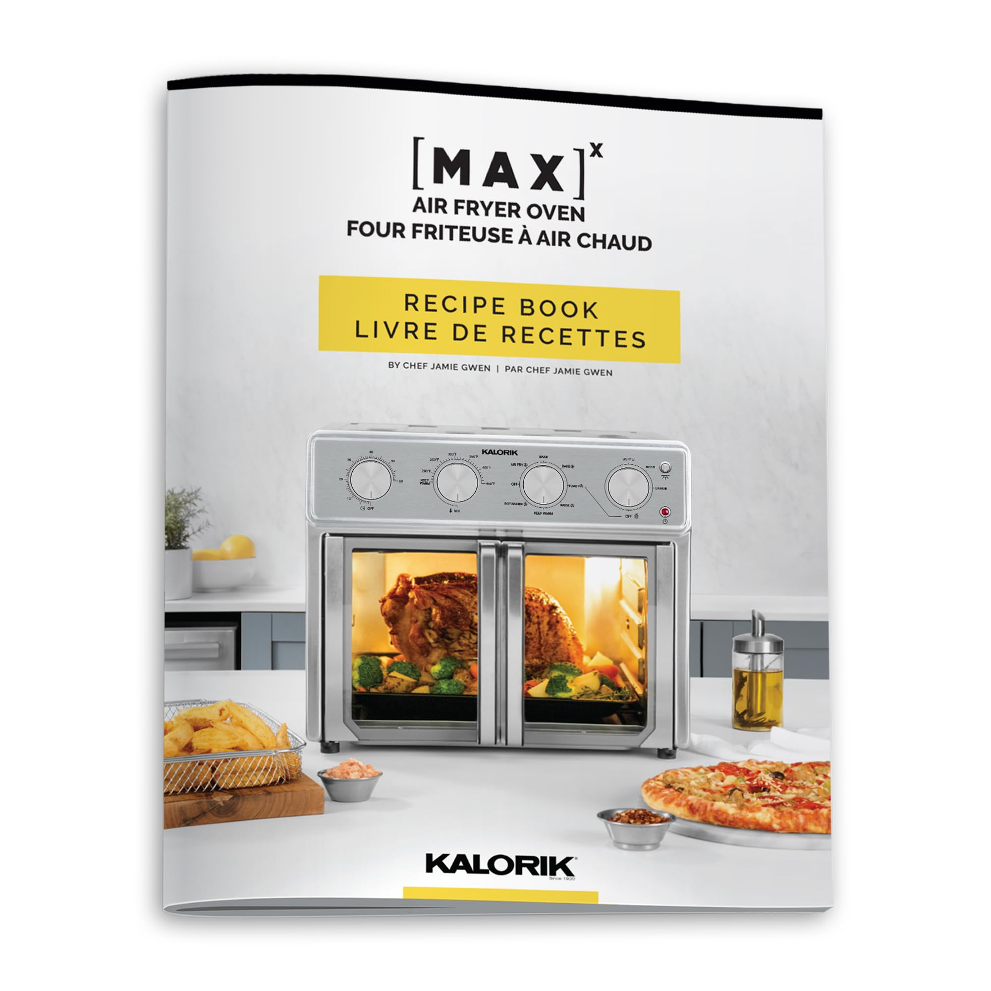 Kalorik MAXX® 26 Quart 9-in-1 Air Fryer Oven Combo - Countertop Toaster Oven with Air Fry, Bake, Roast, Rotisserie Functions - 1700W Stainless Steel - Includes 7 Easy-to-Clean Accessories (AFO 47267 OW) - Perfect for Family Cooking, Meal Prep & Healthy Air Fried Snacks
