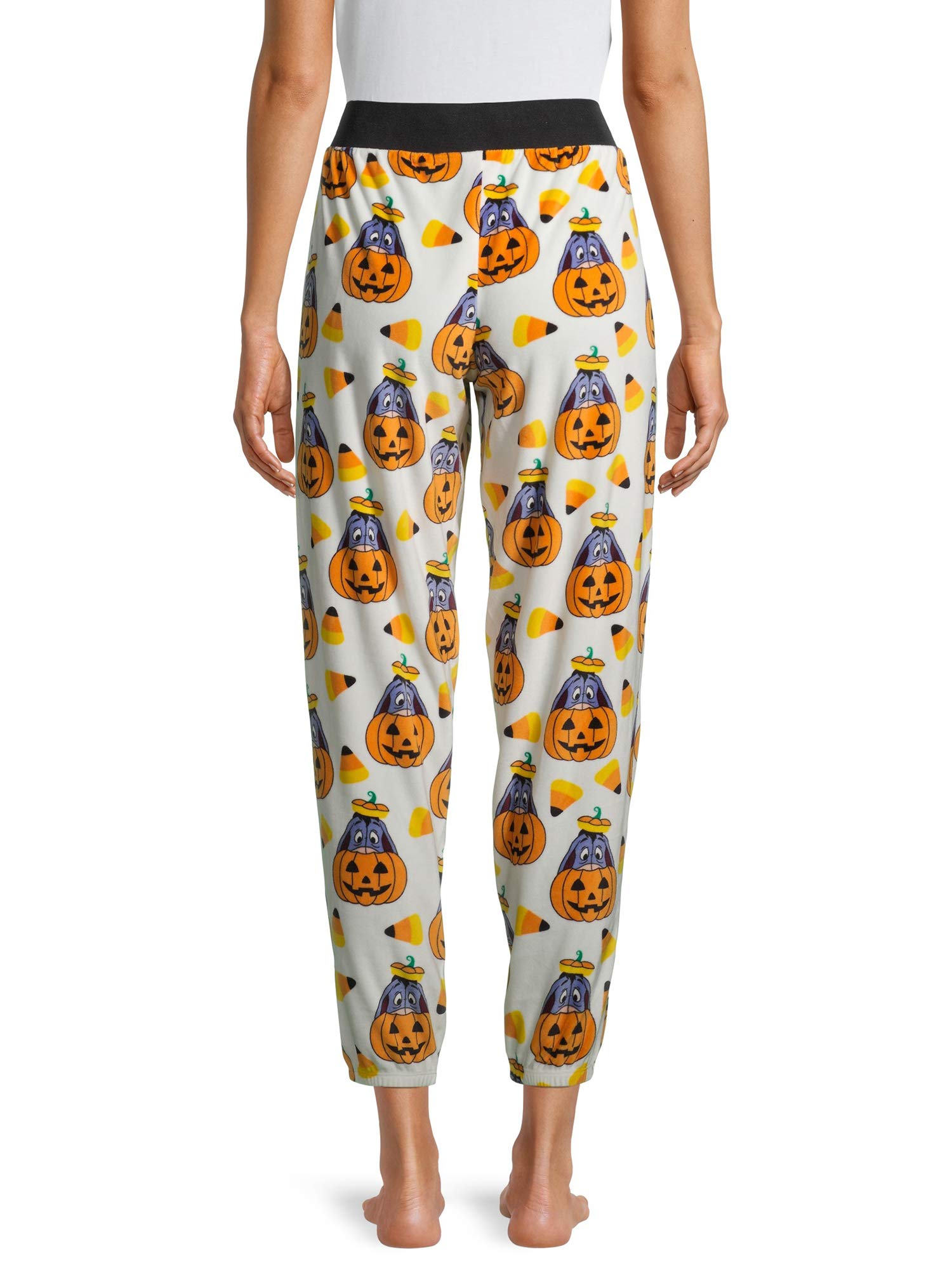 Eeyore Halloween Winter White Jogger Sleep Pants for Women - Cozy Fleece Lounge Pants, X-Large - Perfect for Christmas Gifts, Sleepwear & Relaxing at Home