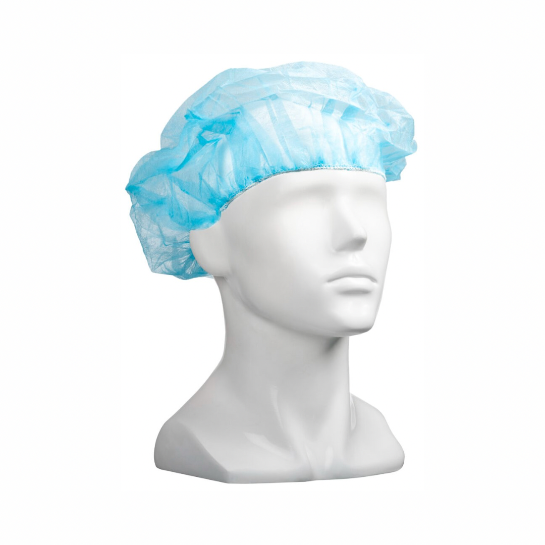 Disposable Polypropylene Bouffant Caps 610mm Wide - 12gsm Lightweight, 600 Hats per Box | Ideal for Medical, Food Service & Laboratory Use