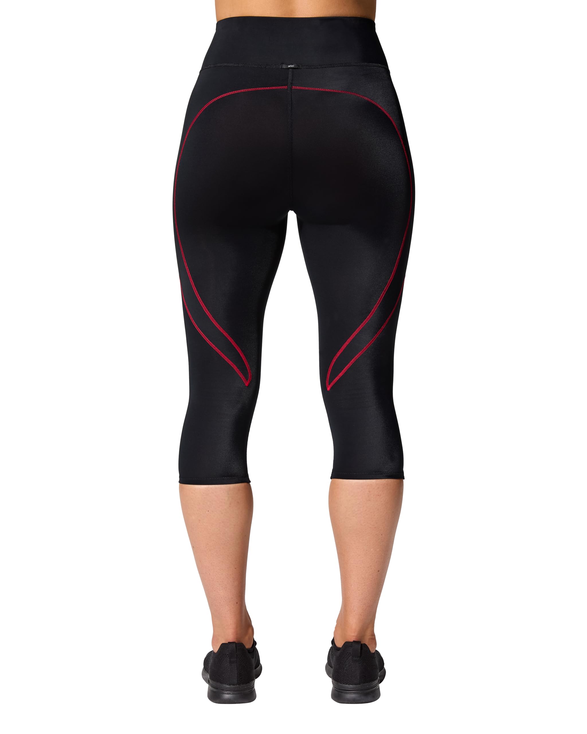 CW-X Women's Stabilyx 3.0 Joint Support 3/4 Capri Compression Tight - High-Rise Running Leggings with Back Phone Pocket - Perfect for Marathon Training, Gym Workouts & Outdoor Activities