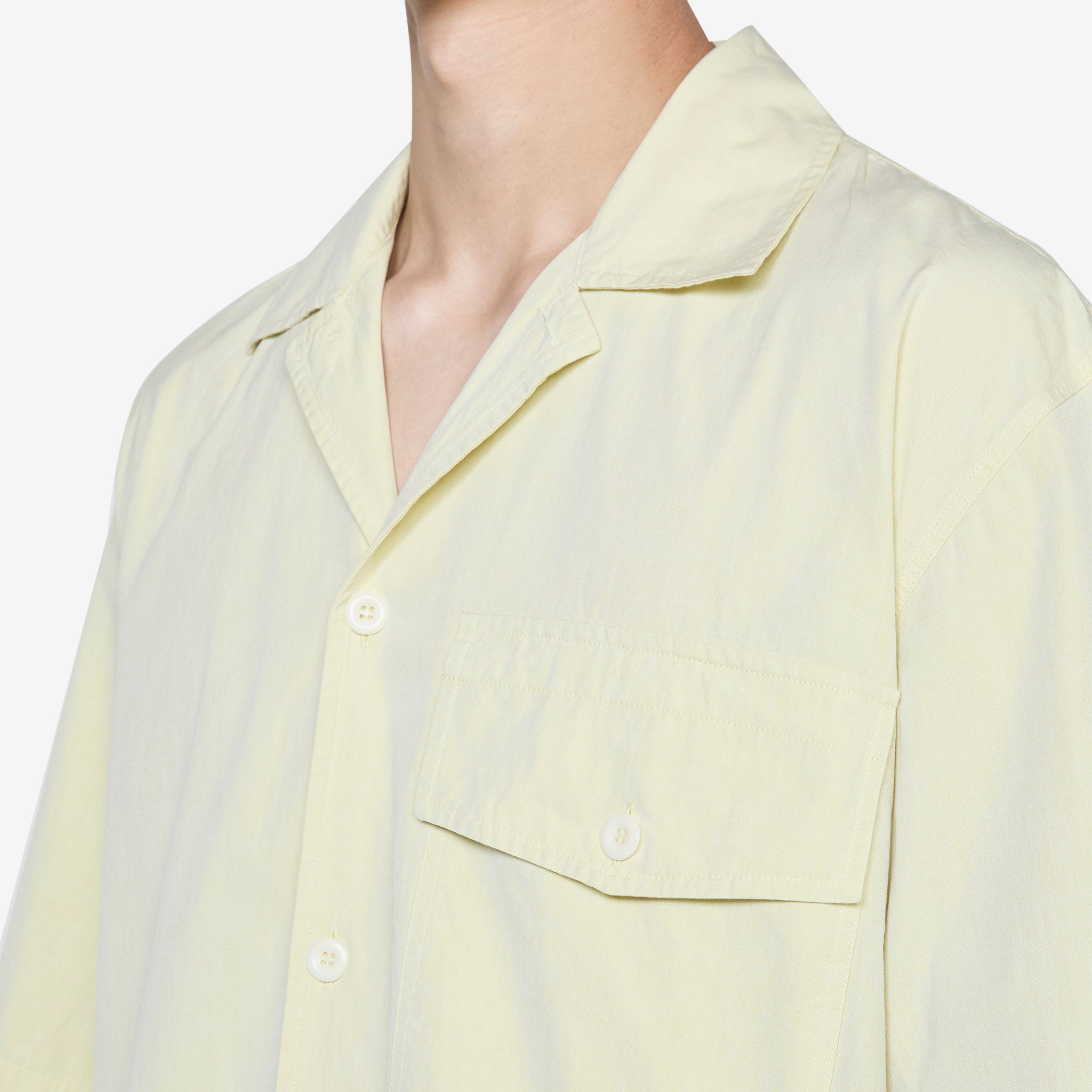 Men's MHL Short Sleeve Flap Pocket Casual Shirt in Pale Yellow - Perfect for Summer Outings, Office Wear & Casual Style