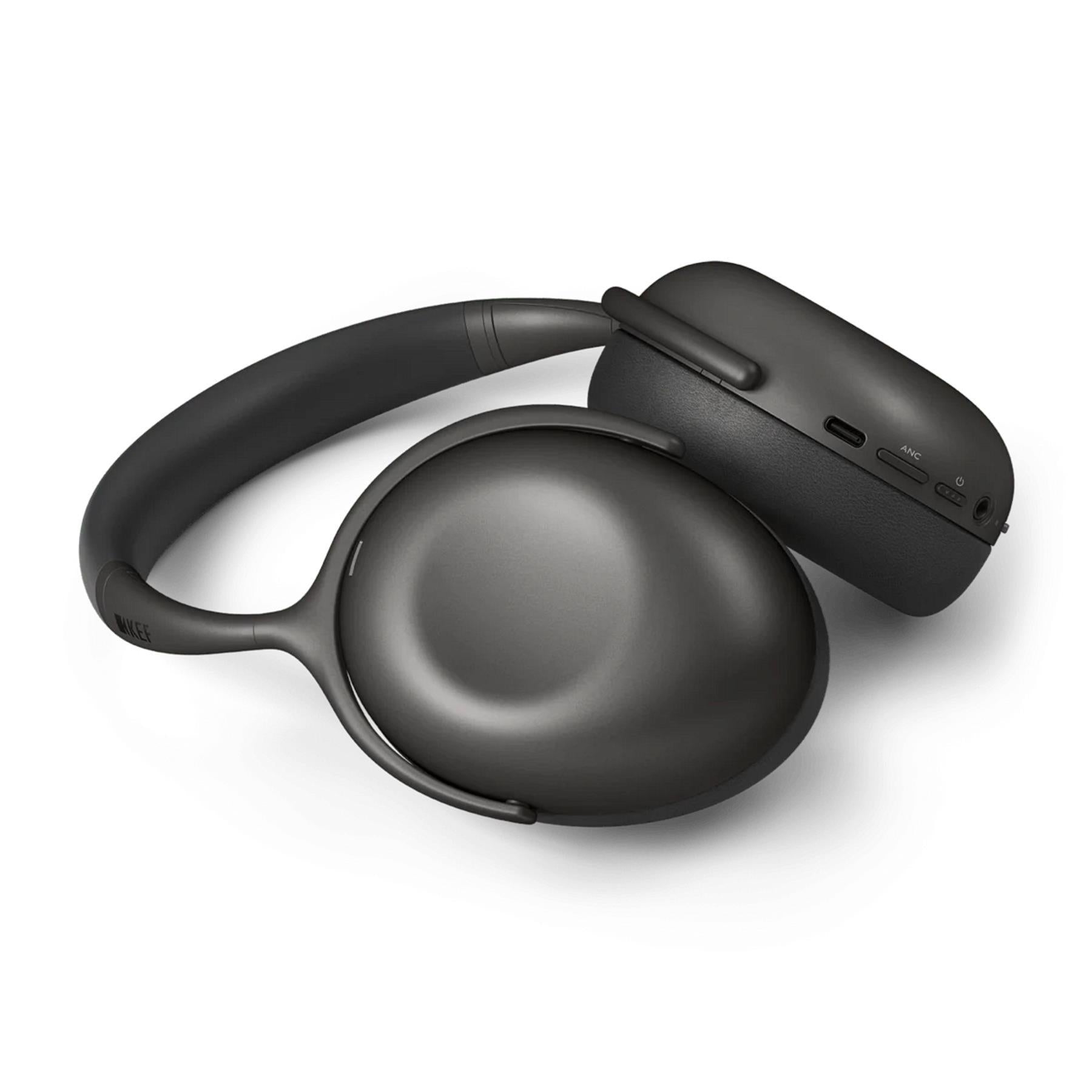 KEF Mu7 Premium Noise Cancelling Wireless Headphones - Charcoal Grey | Hi-Fi Sound, Bluetooth 5.1, 40H Playtime | Perfect for Travel, Work & Home Entertainment