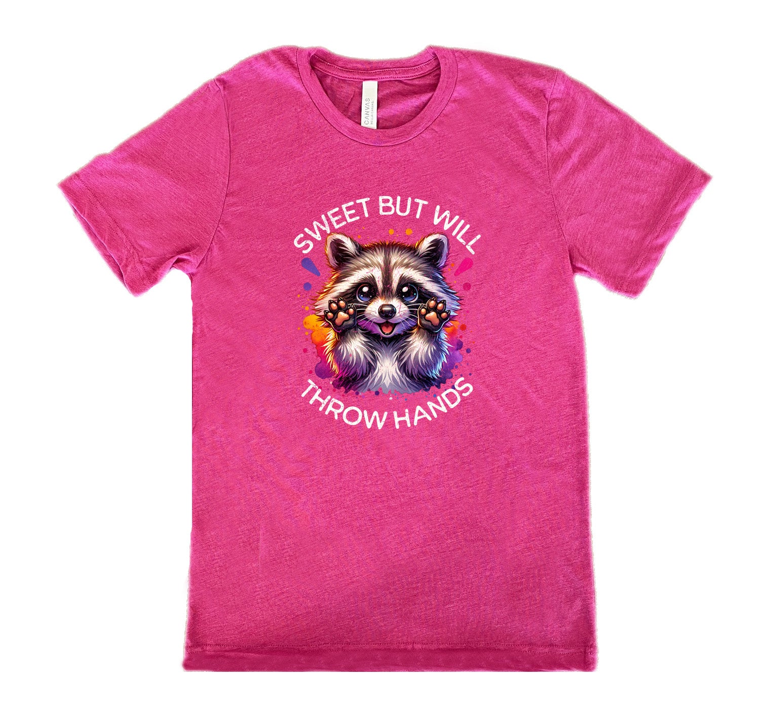 Sweet But Will Throw Hands Unisex T-Shirt - Funny Sarcastic Tee for Men & Women - Perfect for Casual Wear, Gifts, and Parties