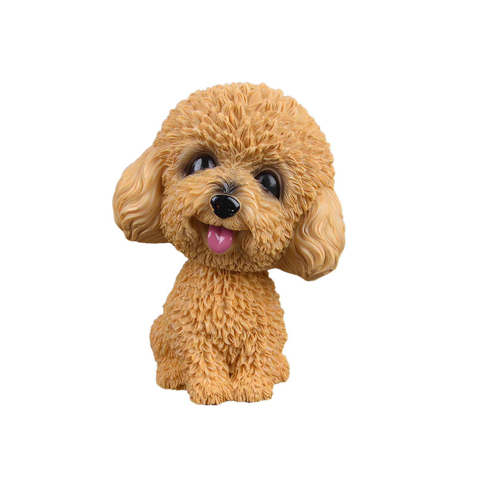 Simulation Shaking Head Dog Bobblehead - Cute Yellow Teddy Dashboard Decor for Cars | Fun Car Accessory & Stress Relief Toy for Road Trips & Office Desk