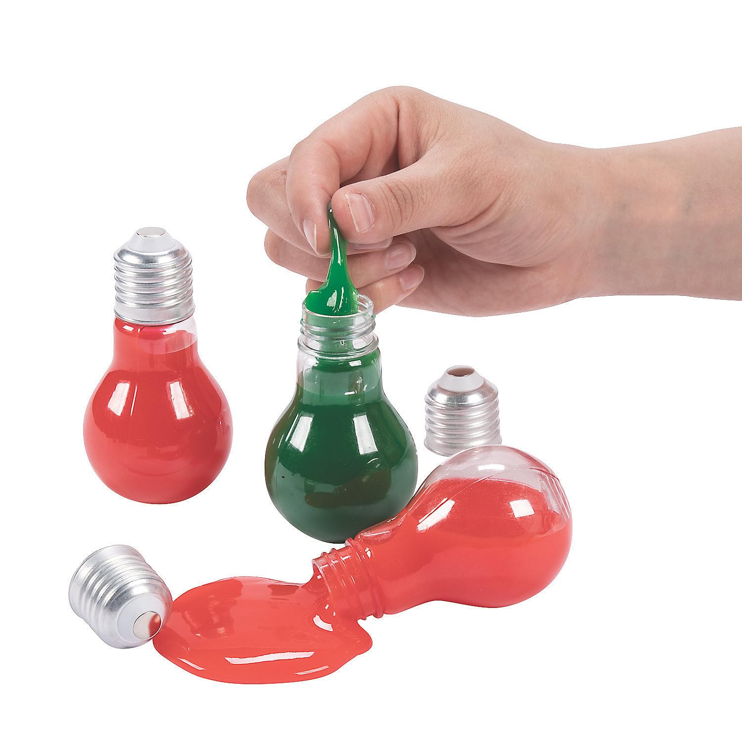 Christmas Bulb Slime in Container - 12 Pack Sensory Toys for Kids - Perfect for Holiday Stress Relief, Party Favors & DIY Crafts