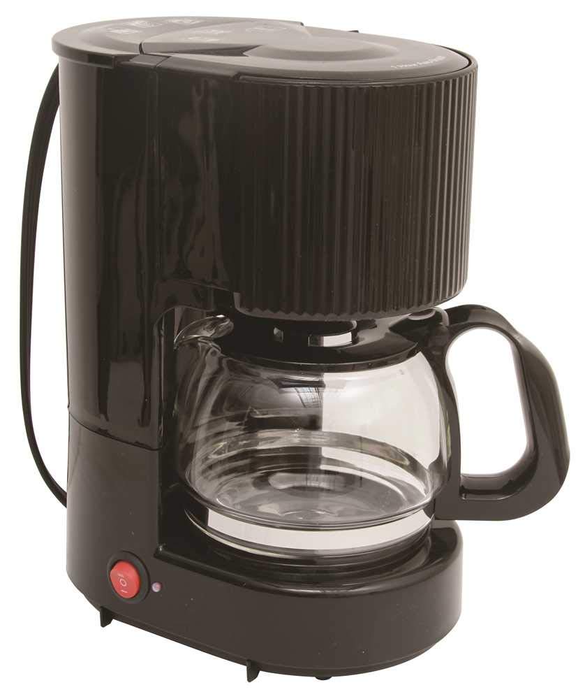 4-Cup Black Coffee Maker with Glass Carafe - Compact Drip Coffee Machine for Home, Office, or Dorm Room - Fast Brewing & Easy Clean