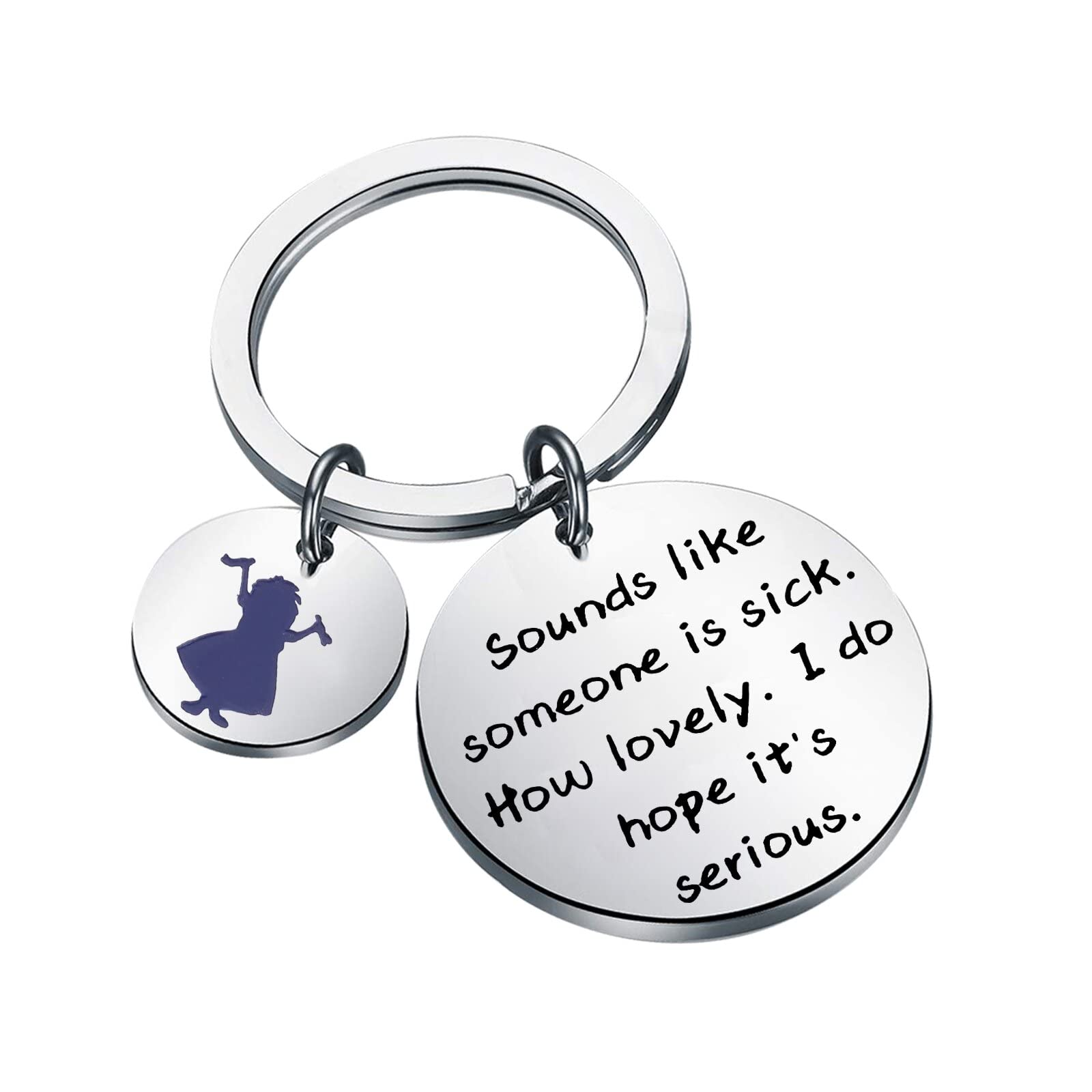 AKTAP Sword and Stone Movie Inspired Keychain - Villain Mim Themed Collectible Gift for Disney Fans (Perfect for Cosplay, Conventions, and Disney-Themed Parties)