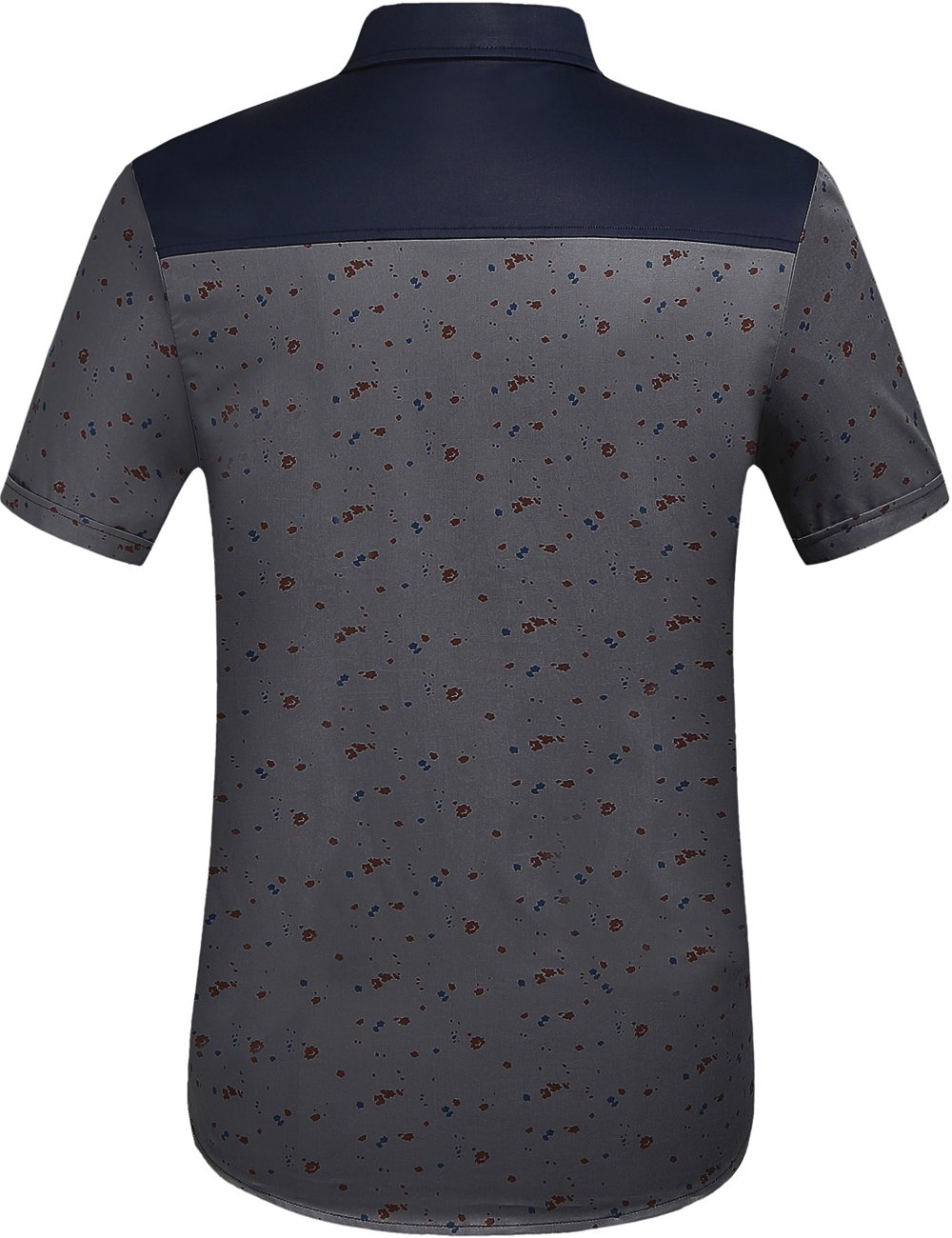 Men's Casual Stylish Cotton Short Sleeve Button Up Shirt with Print Pocket - Summer Dress Shirts for Office, Party & Outdoor Wear