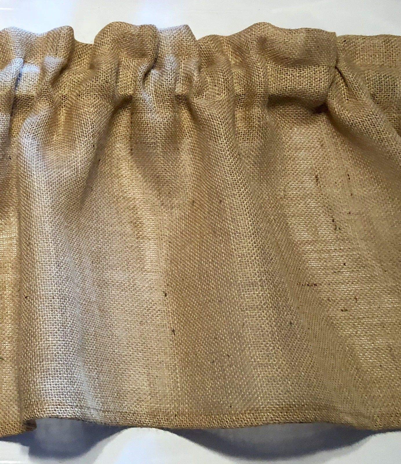Burlap Curtain Valance 52x15 - Eco-Friendly Potato Bag Decor for Farmhouse Style