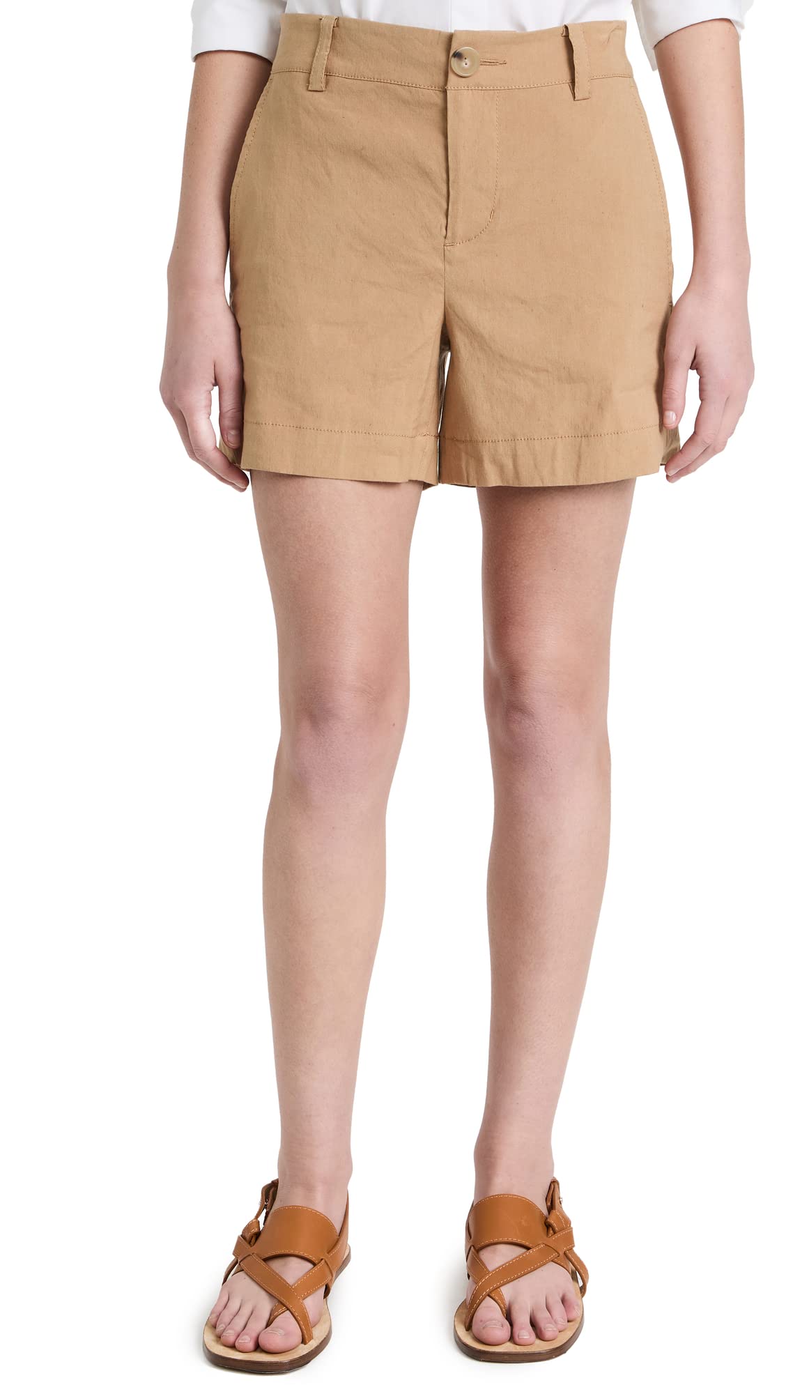 Vince Women's Casual Linen Shorts - Breathable Summer Shorts for Women, High Waisted Linen Shorts with Pockets | Perfect for Beach, Vacation, and Everyday Wear
