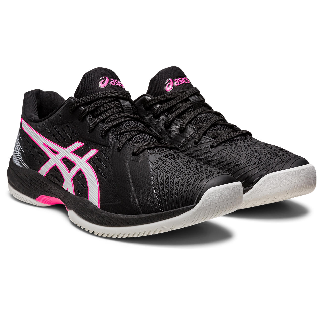 ASICS Solution Speed FF Men's Tennis Shoes - Lightweight Performance Court Shoes for Competitive Play (Black/Pink) | Ideal for Hard Court Tennis, Training & Match Play