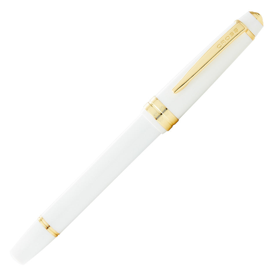 Cross Bailey Light Rollerball Pen - White & Gold Luxury Writing Instrument for Office, School & Gift Giving