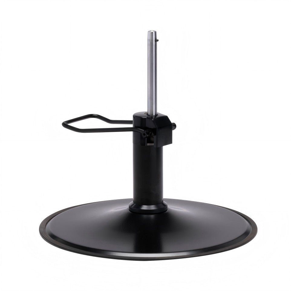 Lanvain Matte Black Hydraulic Pump with Base Plate - Heavy Duty Gas Lift Cylinder for Office Chairs, Barber Styling Chairs & Salon Furniture - Smooth Height Adjustment for Workstations & Home Office