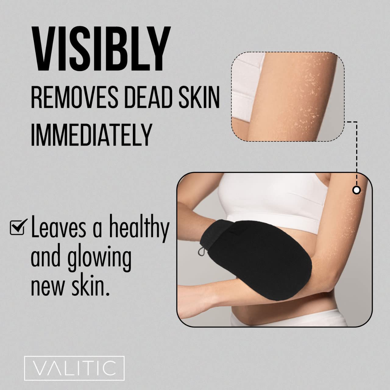 Exfoliating Glove for Body & Face - Dead Skin Remover & Deep Scrubbing Mitt - Spa Quality Exfoliation at Home - Perfect for Shower, Bath & Skincare Routine