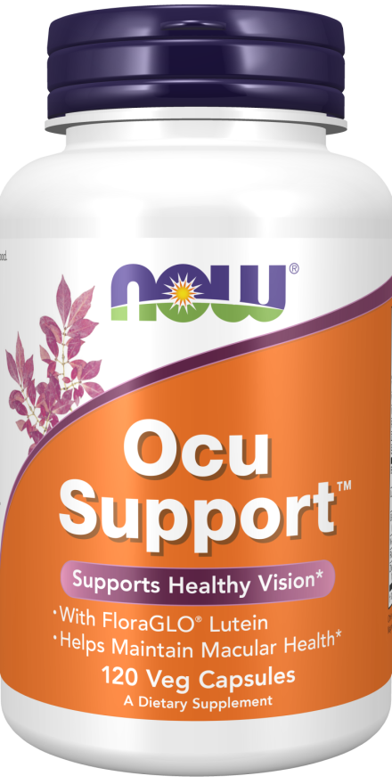NOW Foods Ocu Support Eye Health Supplement with Lutein, Zeaxanthin & Bilberry - 120 Capsules for Vision Support & Eye Strain Relief - Perfect for Computer Users & Gamers