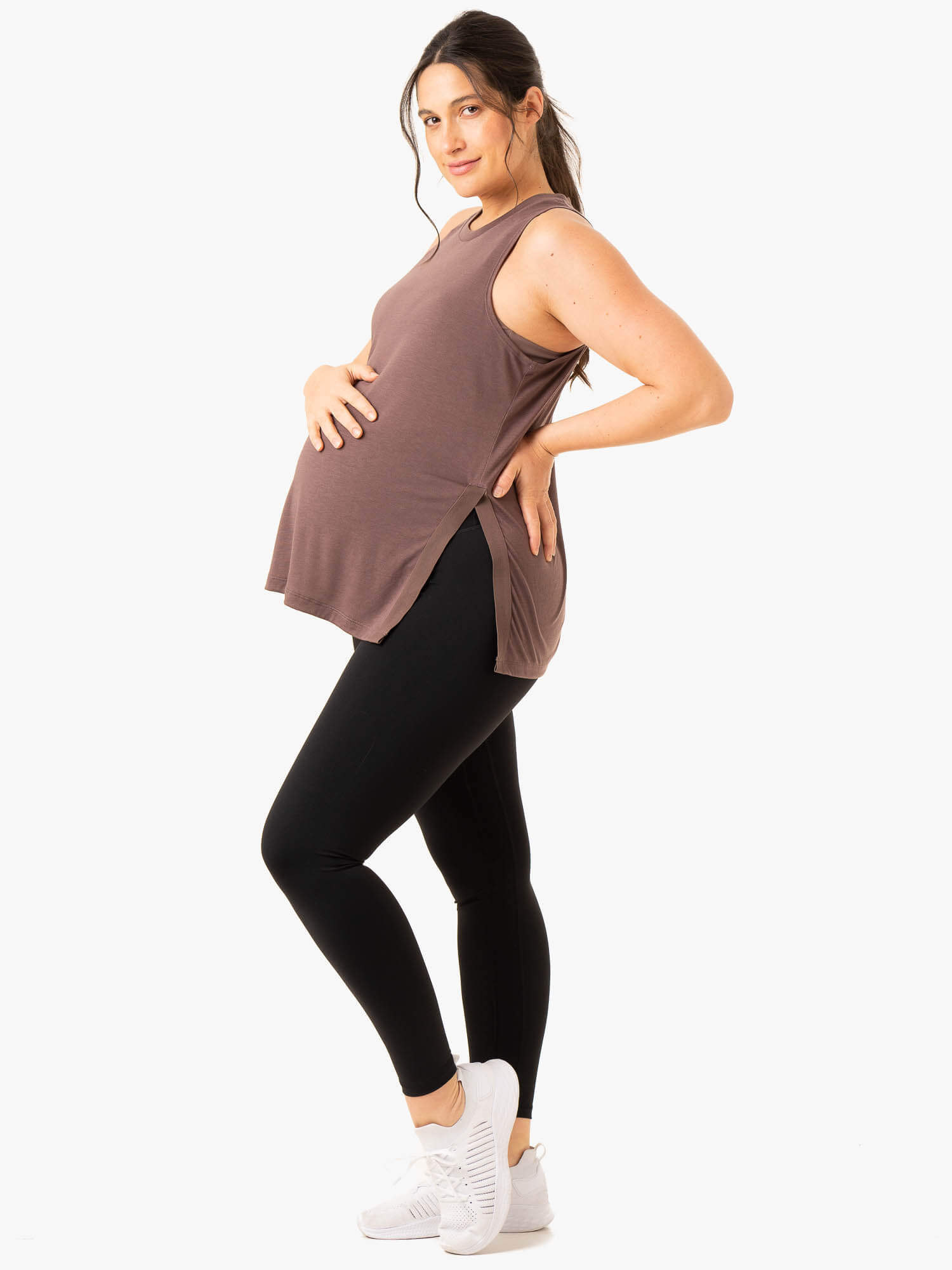 Active Bump Tank Top - Soft & Comfortable Chocolate Brown Workout Shirt for Women | Gym, Yoga & Running Essentials