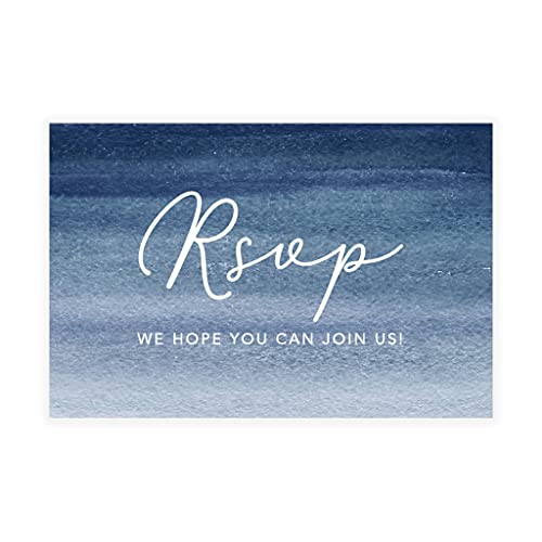 Navy Blue Ombre Watercolor