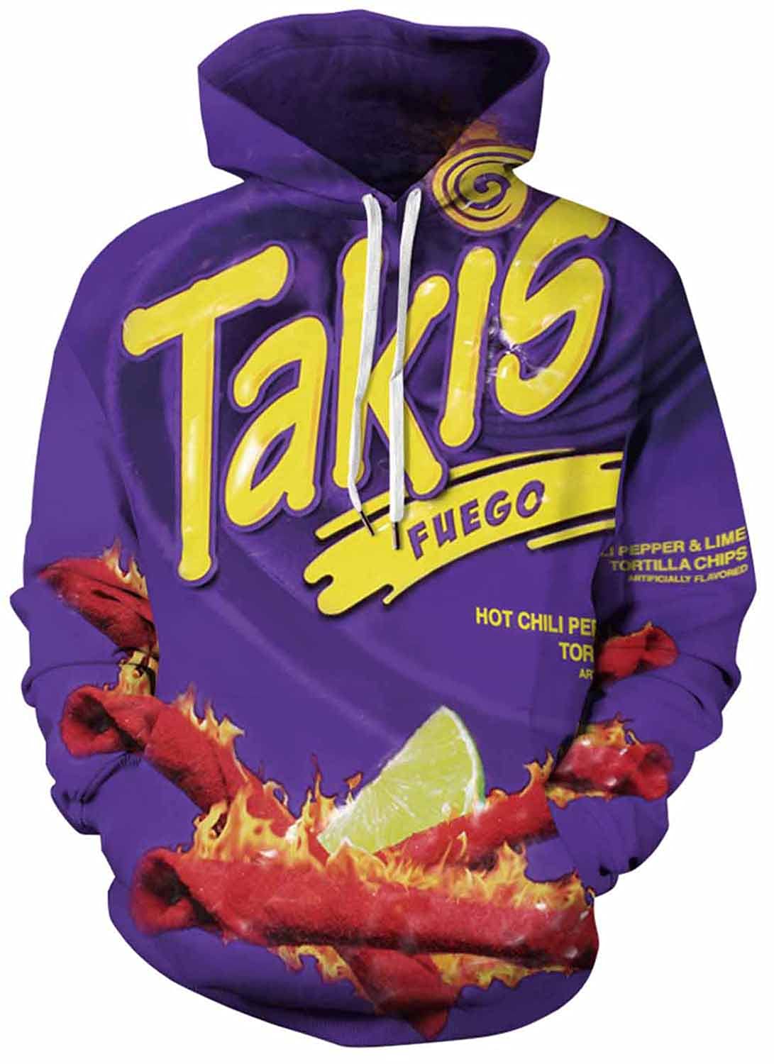 Keasmto 3D Ramen Chicken Noodle Soup Hoodie - Unisex Beef Print Sweatshirt for Men & Women | Soft Cotton Pullover | Cute Foodie Fashion for Casual Wear & Anime Lovers