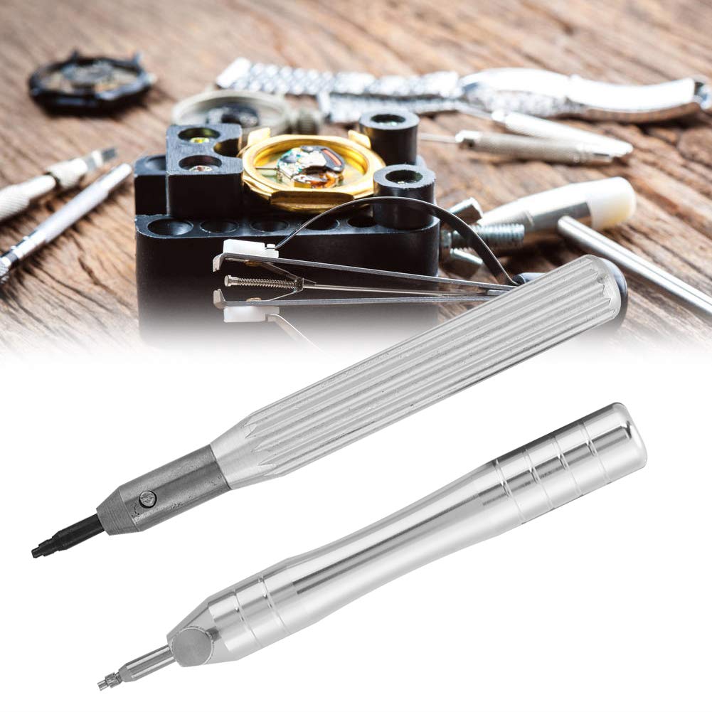 Premium Watch Crown Remover Tool Kit - 2 Pcs Stainless Steel Watch Tube Opener with Replacement Heads for Watch Repair | Compatible with Rolex, Omega & Most Watch Brands | Perfect for Watchmakers & DIY Enthusiasts