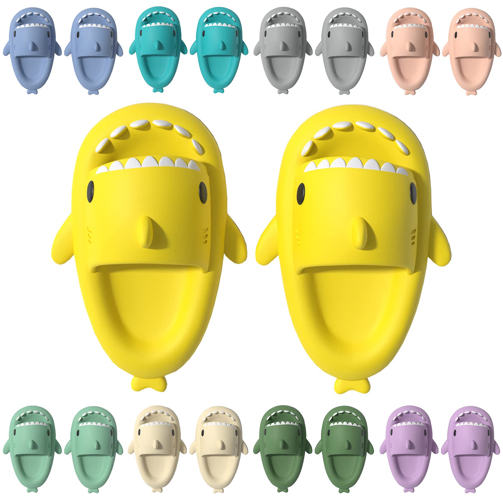 Stylish Unisex Shark Slides - Non-Slip Summer Slippers for Women & Men | Fashionable Couple Shoes for Beach, Pool, and Leisure Wear