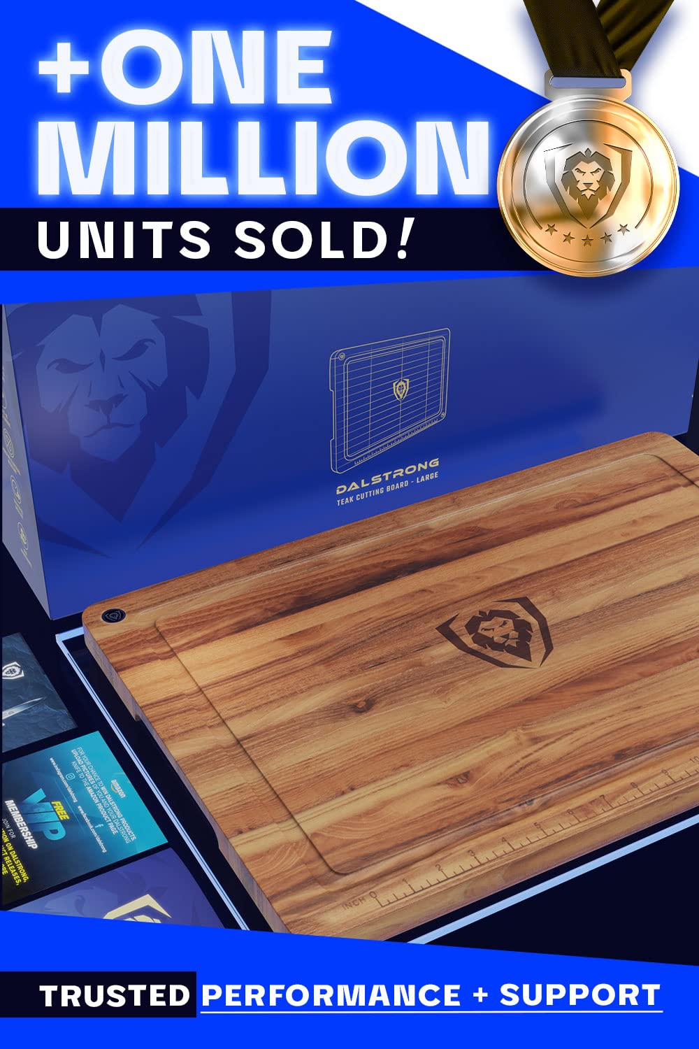 Premium Dalstrong Teak Wood Cutting Board - 22