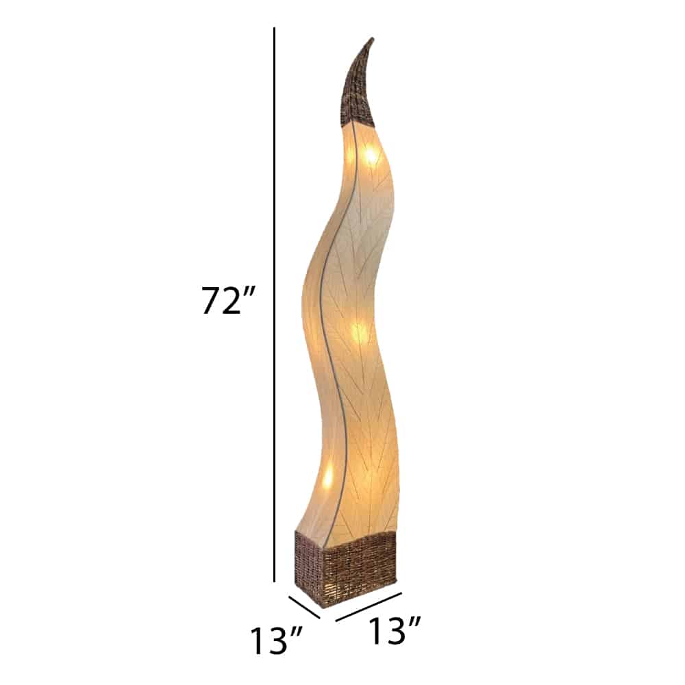 Flame Giant Floor Lamp Natural - Modern LED Standing Light for Living Room, Bedroom & Office - Adjustable Brightness & Warm White Light