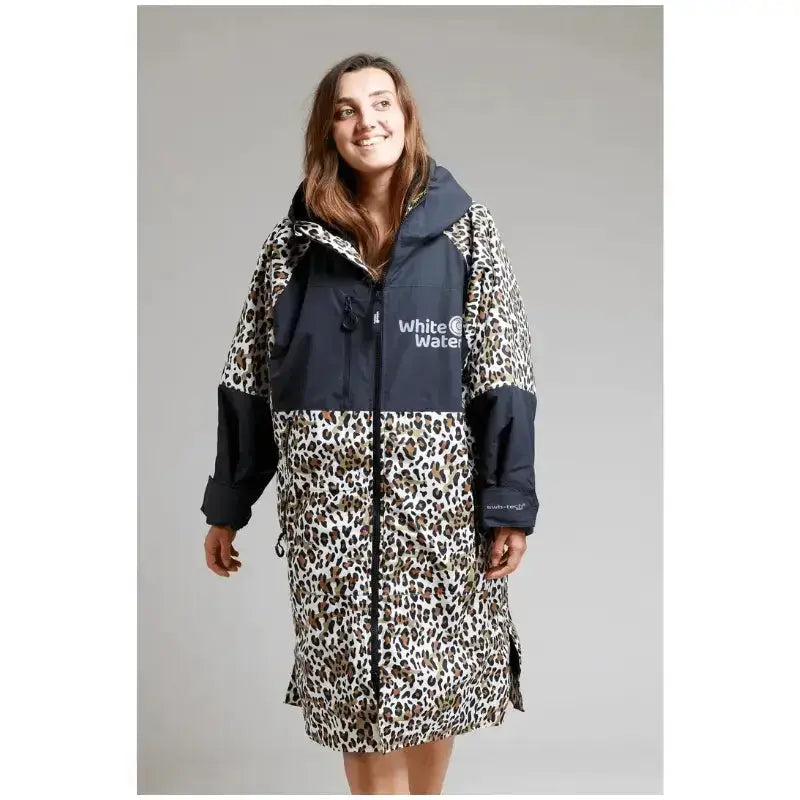 Premium Unisex Hard Shell Swimming Robe with Leopard Print - Quick Dry Beach Cover Up for Pool, Spa & Water Sports