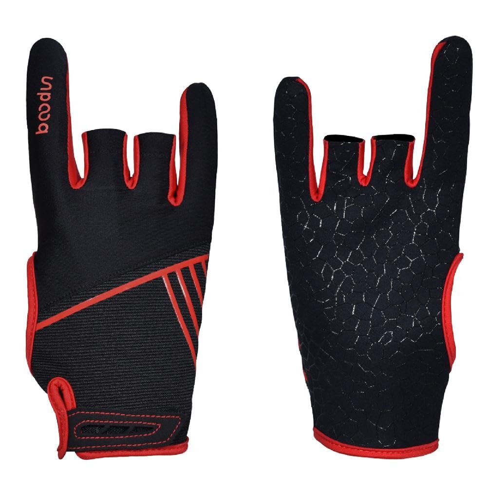BYNNIX Breathable Elastic Half Finger Bowling Gloves - Enhanced Grip, Comfort & Protection for Sports & Instruments, Perfect for Bowling, Guitar, and Outdoor Activities
