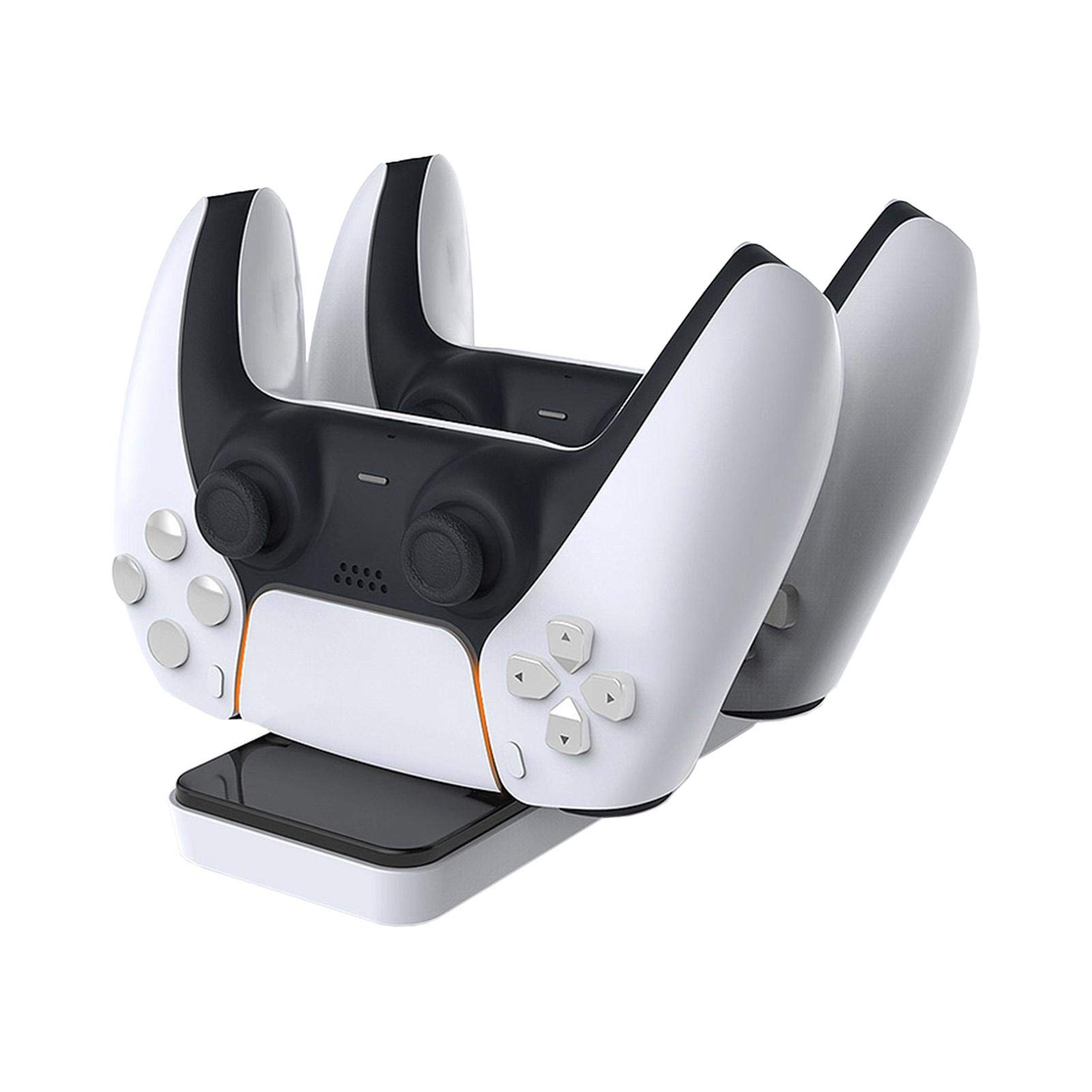 Wustrious PS5 Controller Charger - Dual USB Charging Station Dock for Playstation 5 Controllers | Fast Charging Base for Gaming Accessories | Perfect for Home Entertainment & Multiplayer Gaming Sessions