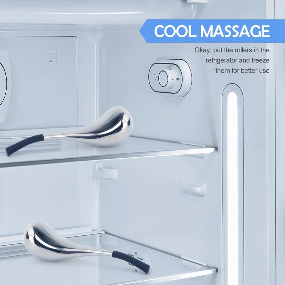 Jikoiuty Stainless Steel Ice Balls Massager – Cooling Facial Beauty Roller for Spa, Skincare & Relaxation – Perfect for Home Spa, Skincare Routine & Post-Workout Recovery