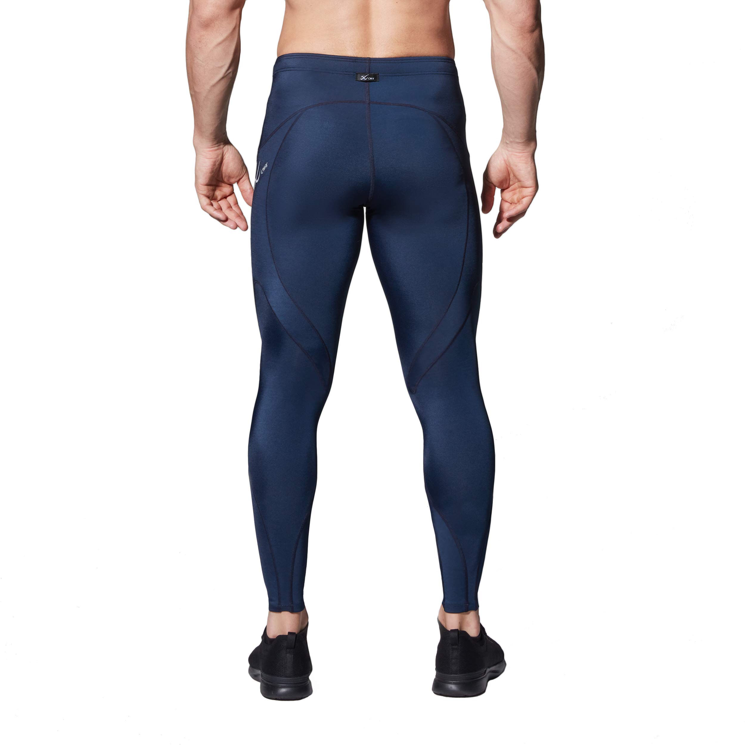 CW-X Men's Stabilyx Joint Support Compression Tights - Running & Recovery Pants for Athletes with Knee Pain - Ideal for Marathon Training, Gym Workouts & Post-Exercise Muscle Recovery