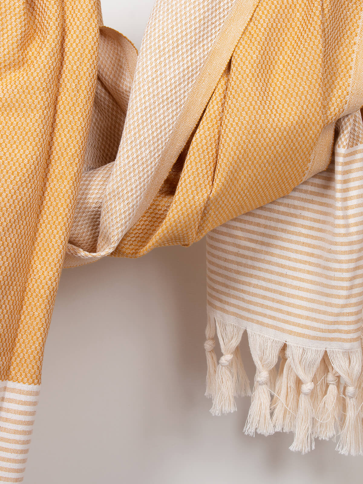 Premium Amalfi Hammam Towel - Soft & Absorbent Mustard Turkish Bath Towel for Spa, Beach, Yoga & Travel | Lightweight & Quick-Drying