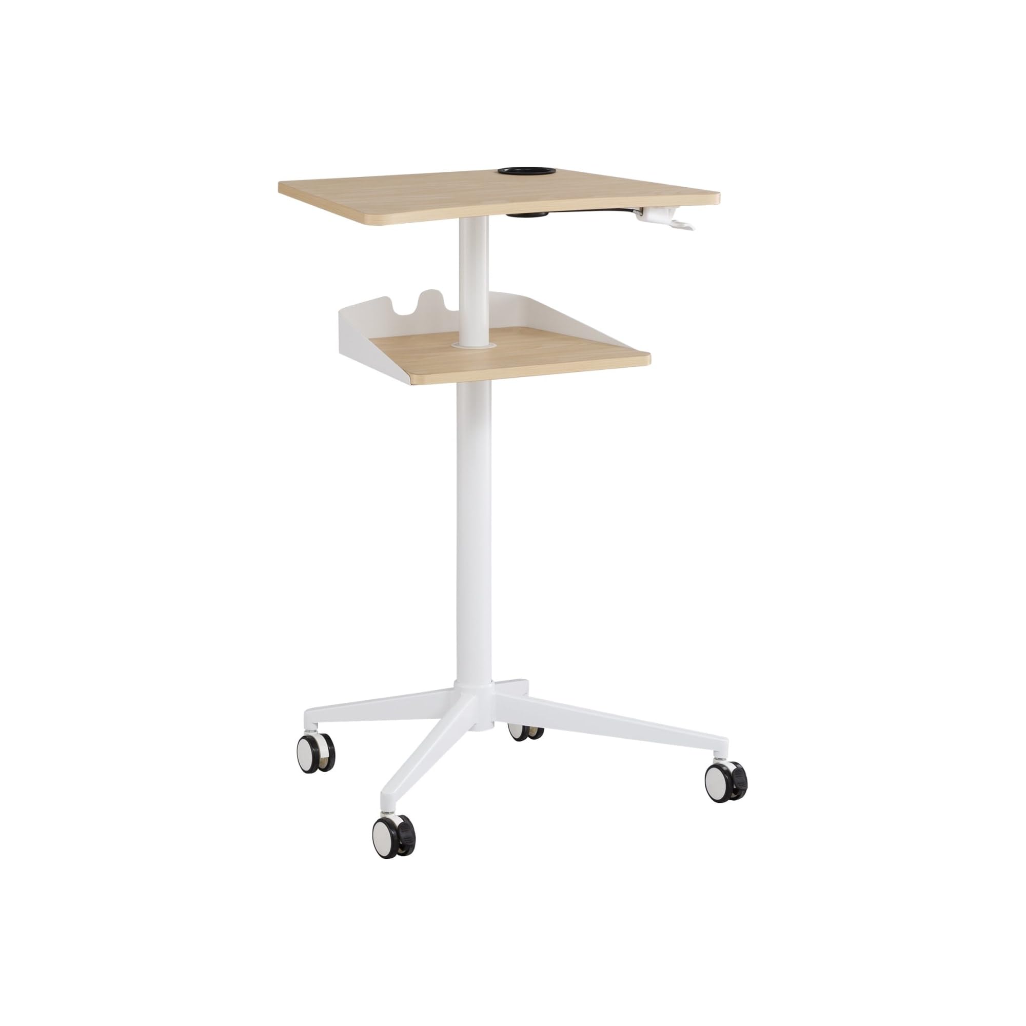 Safco 1944NA VUM Pneumatic Height-Adjustable Mobile Laptop Workstation Cart, 22.875