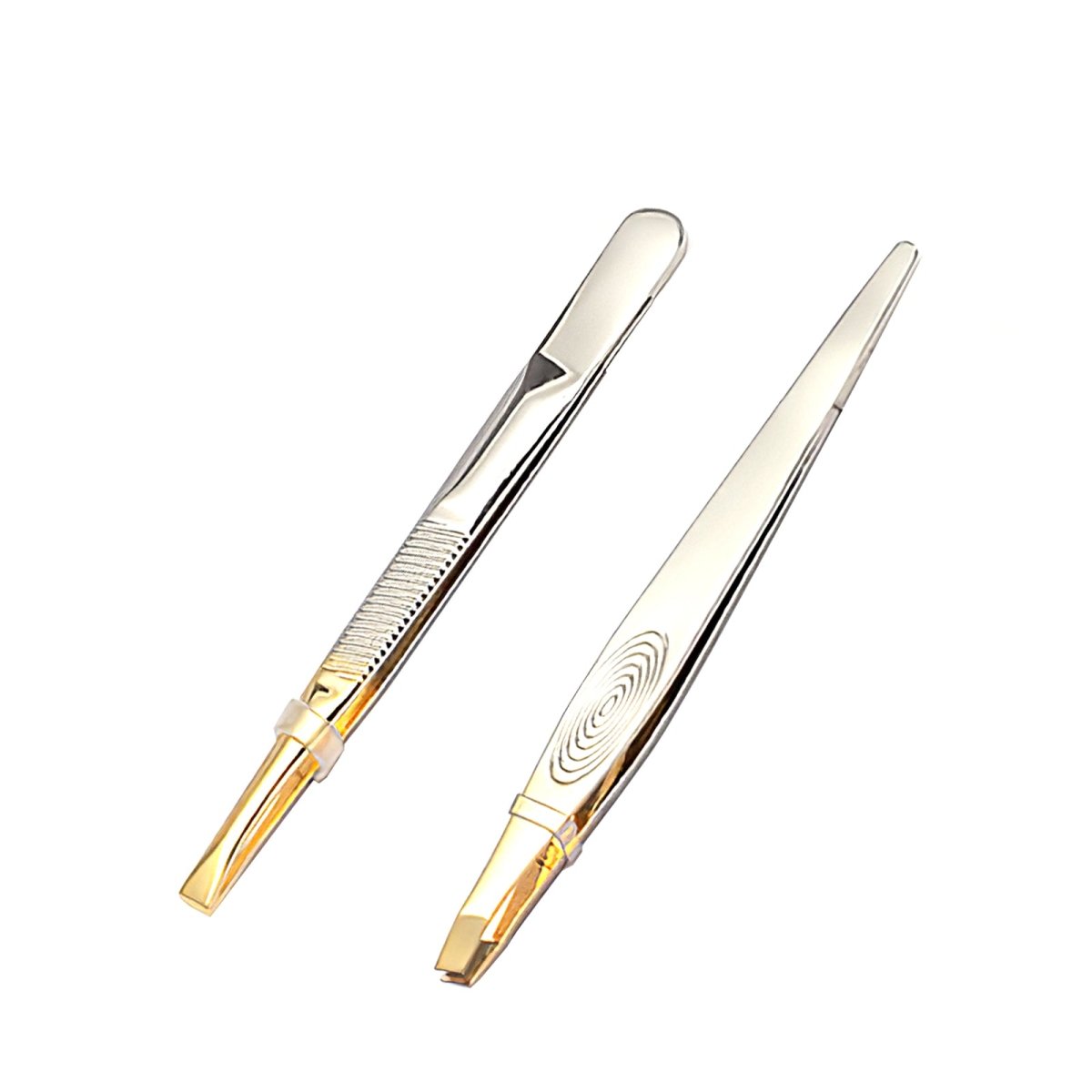 Premium Stainless Steel Eyebrow Tweezers for Precise Hair Removal - Slant Tip & Pointed Design for Shaping, Grooming, and Plucking - Perfect for Eyebrows, Facial Hair, and Splinters Removal at Home or Salon