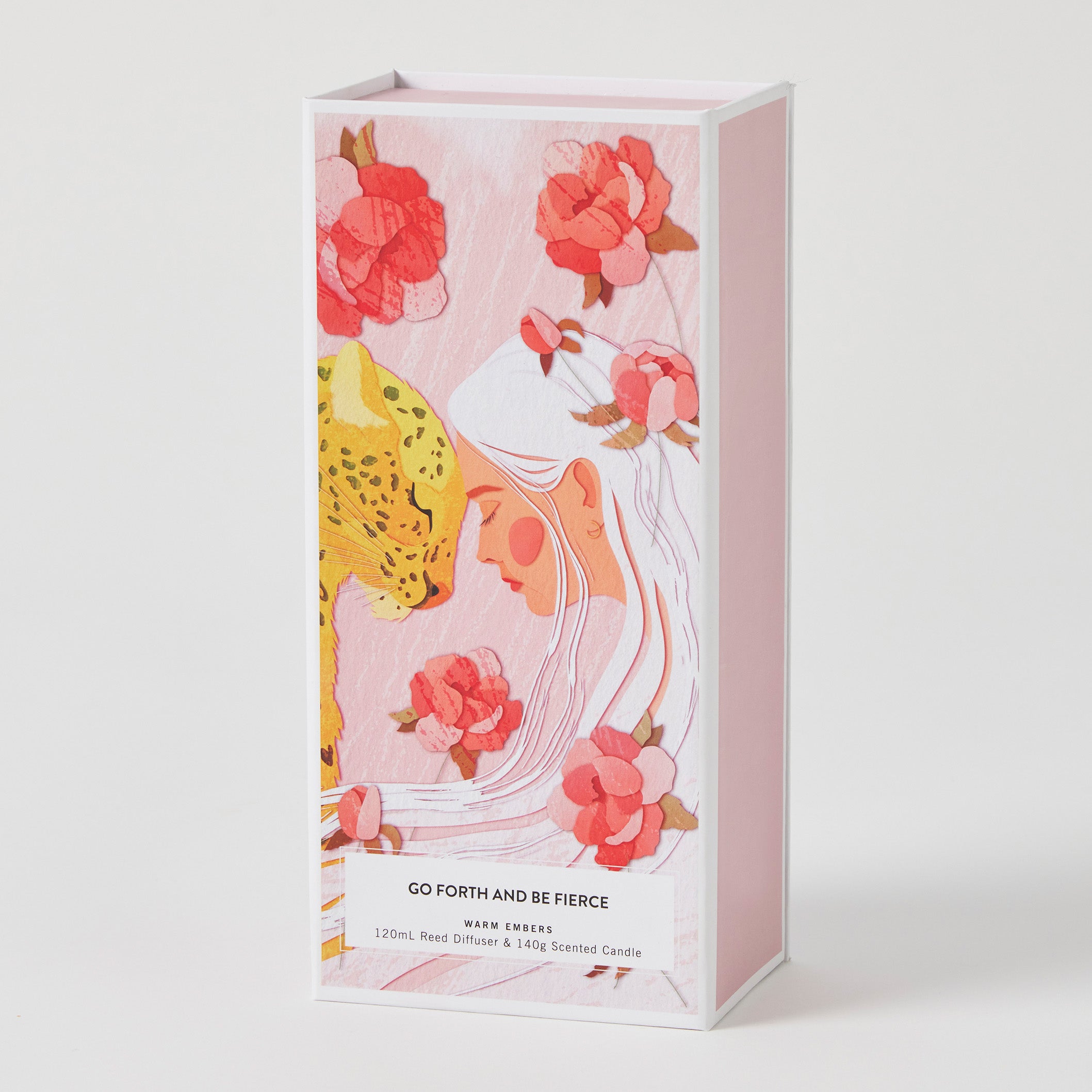 Pilbeam Living Go Forth And Be Fierce Scented Candle & Essential Oil Diffuser Gift Set - Perfect for Home Decor, Relaxation & Thoughtful Gifts