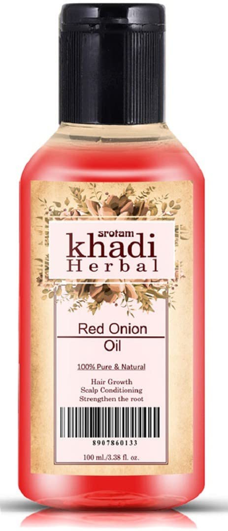 Organic Red Onion Hair Oil for Hair Growth & Hair Loss Prevention - Natural Treatment for Men & Women (100ml) - Promotes Thicker, Healthier Hair for Daily Care & Scalp Nourishment