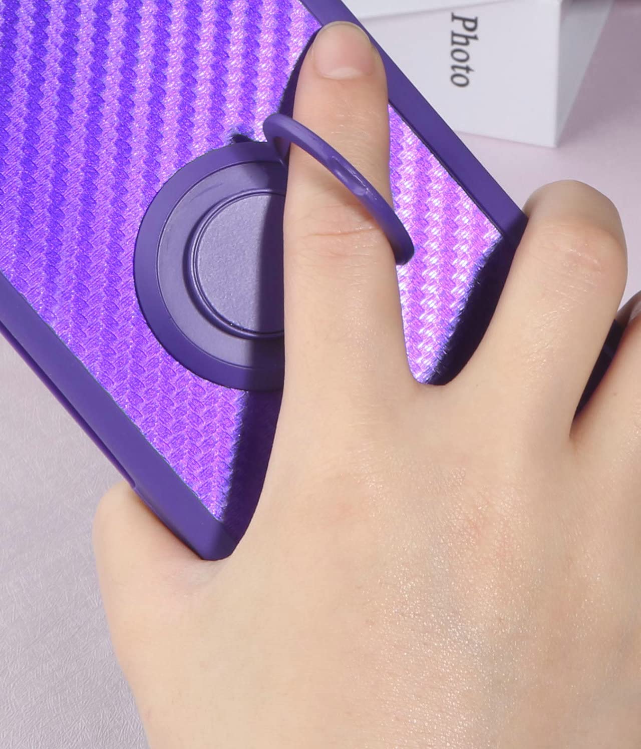 BLU J9L Phone Case with Magnetic 360° Swivel Stand & Ring Holder - Purple | Compatible with BLU J9L | Perfect for Hands-Free Viewing, Gaming, and Video Calls