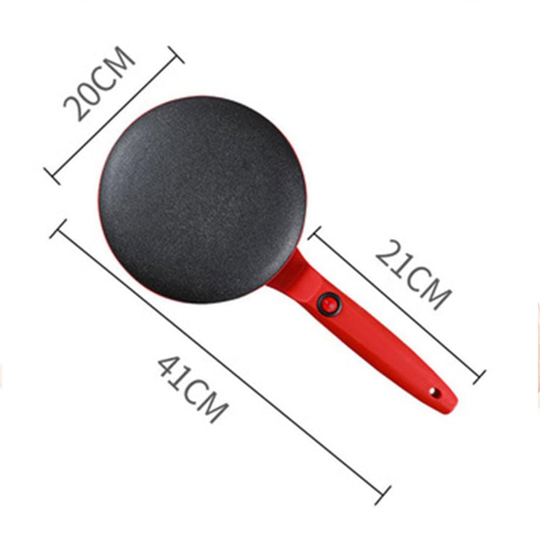 Electric Crepe Maker with Nonstick Coating & Auto Temperature Control – Perfect for Crepes, Pancakes, Roti, Tortillas & Bacon – Includes Whisk & Spatula (1Pcs) – Ideal for Breakfast, Brunch & Quick Meals at Home