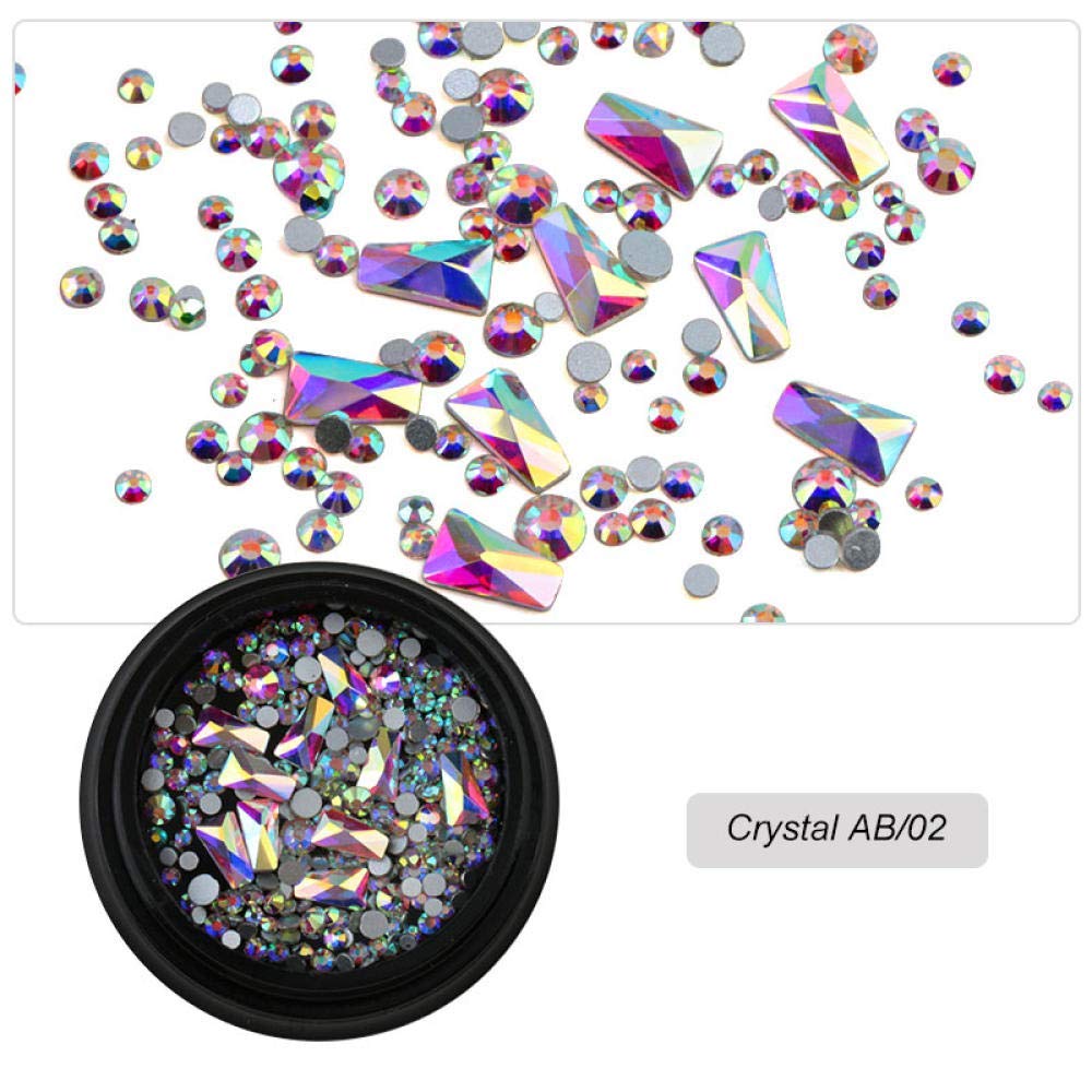 3D Nail Art Decorations - Fake Nails Tips with Crystal Stones & Glass Charms for DIY Nail Designs | Perfect for Parties, Weddings & Special Occasions